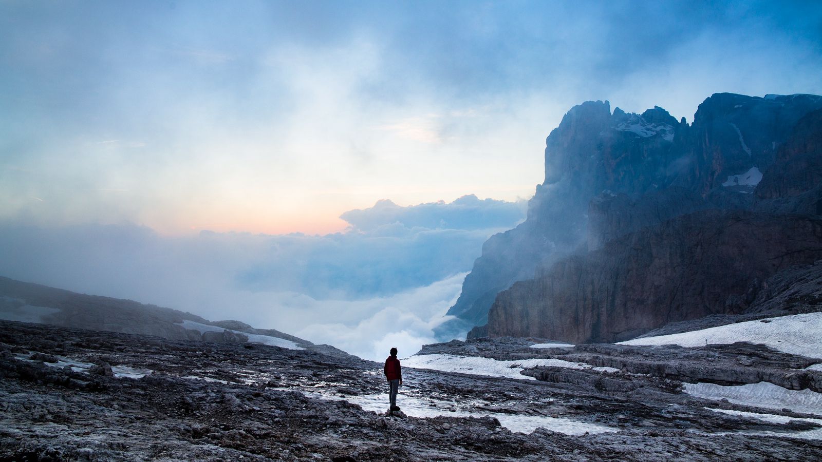 Dolomites Italy Fogy Mountains Wallpapers