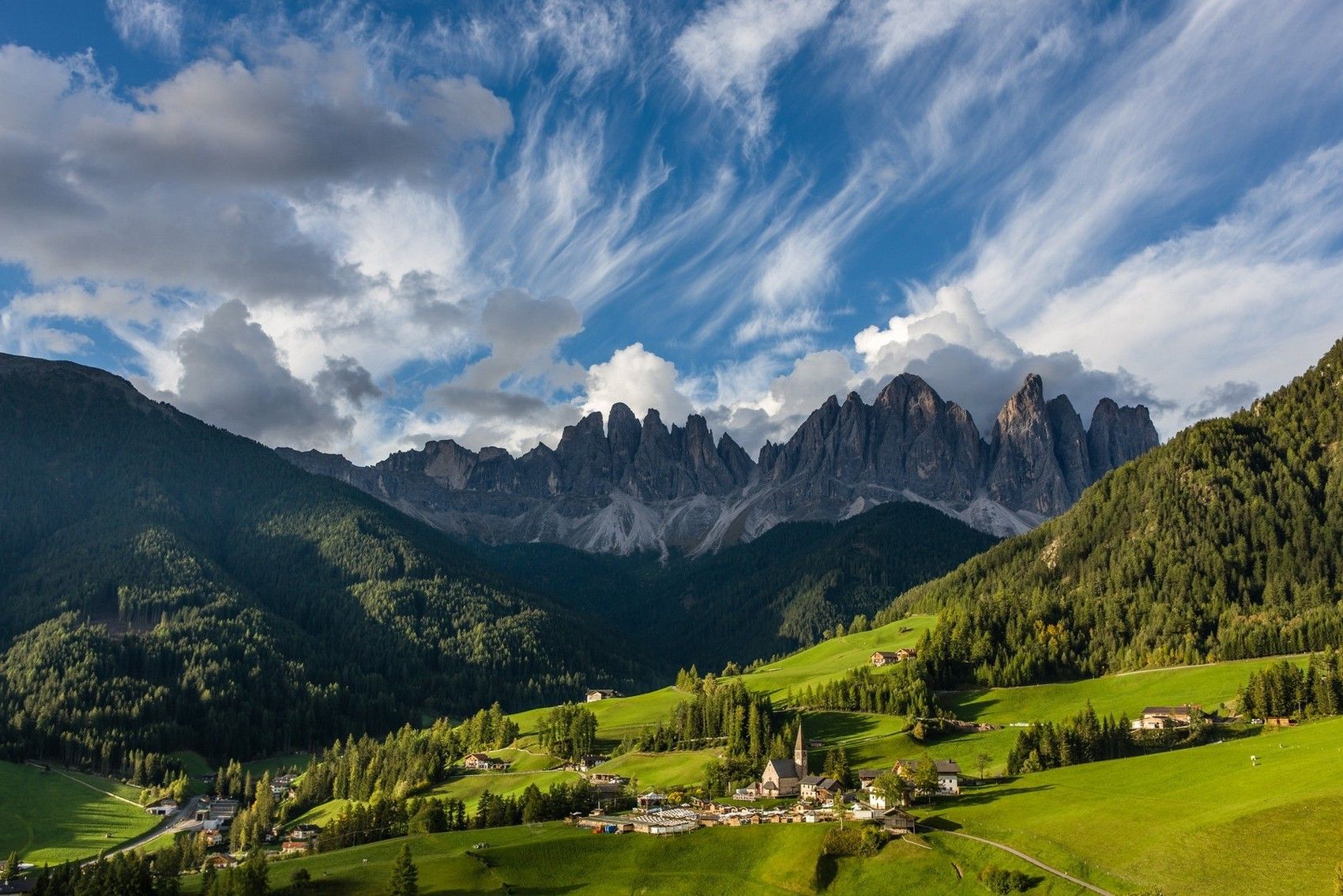 Dolomites Italy Fogy Mountains Wallpapers