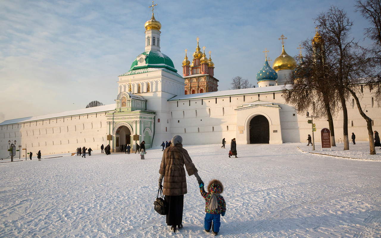 Dome Monastery Russia Temple In Winter Wallpapers