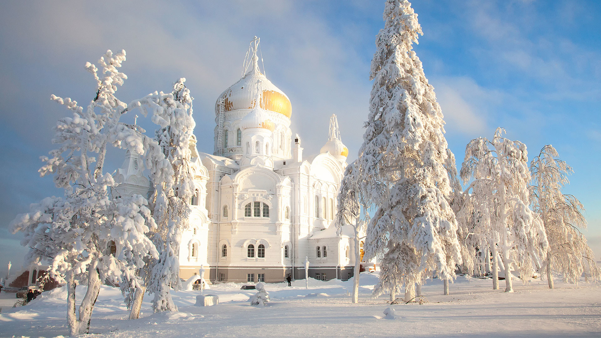 Dome Monastery Russia Temple In Winter Wallpapers