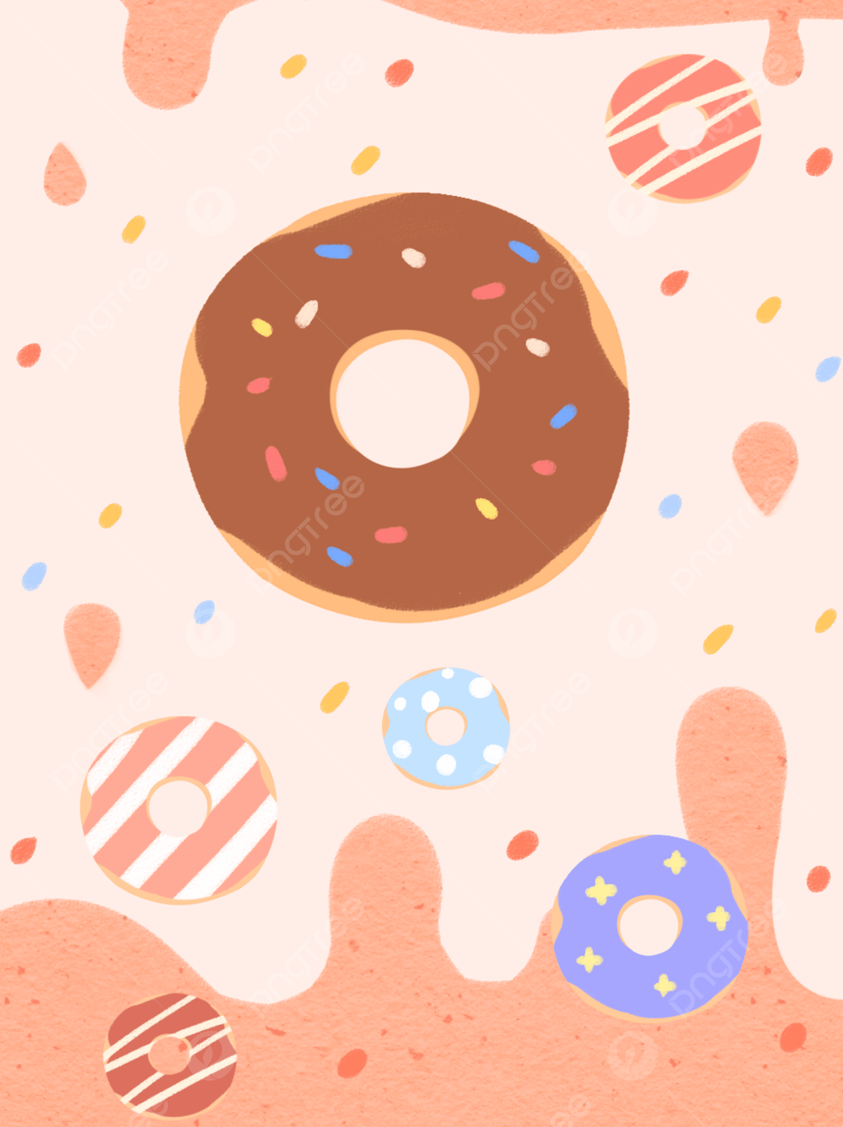 Donut Drip Design Wallpapers