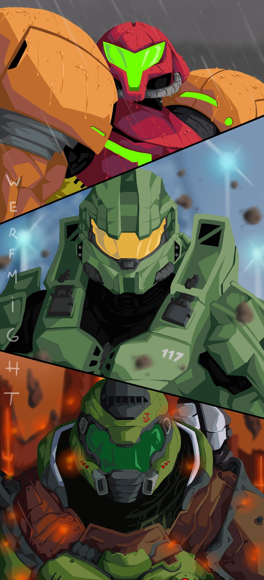 Doomguy vs Master Chief Wallpapers