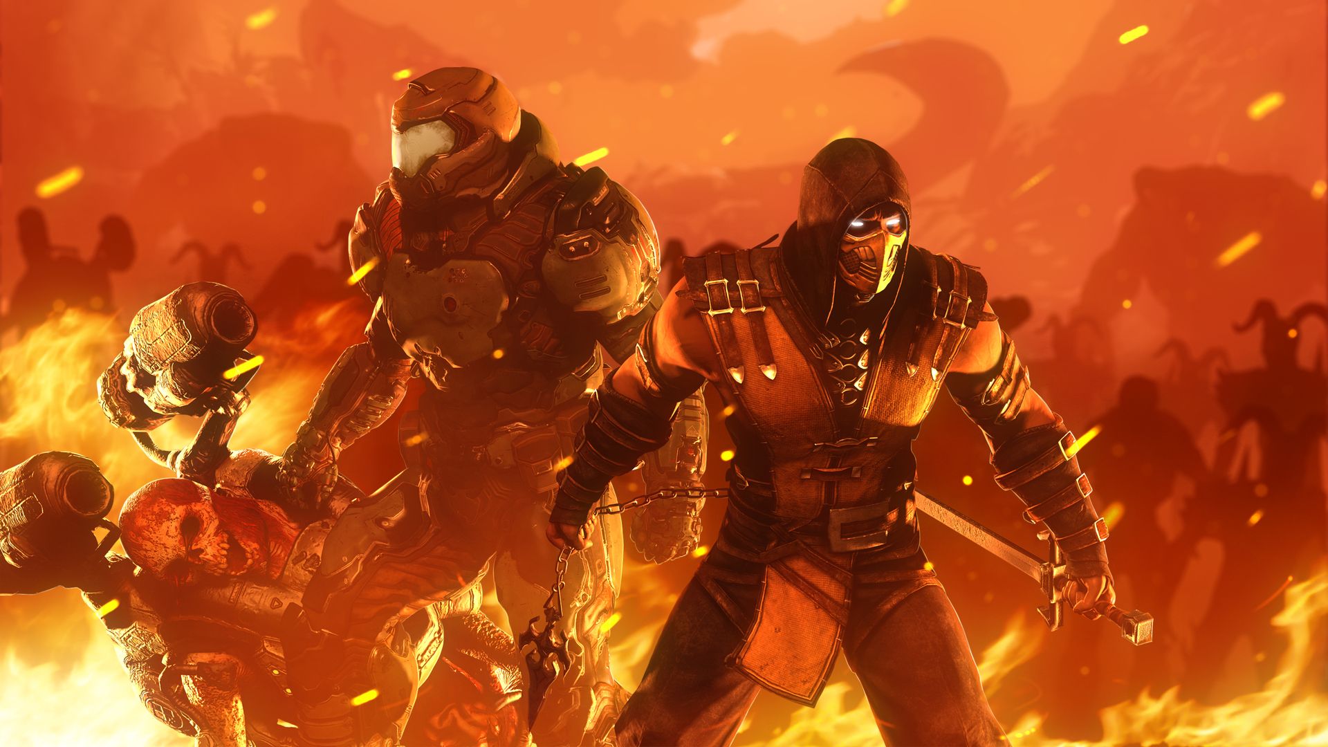 Doomguy vs Master Chief Wallpapers