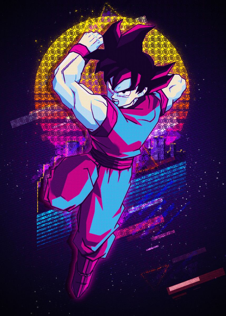 Dragon Ball Gohan Neon Retrowave Wallpapers