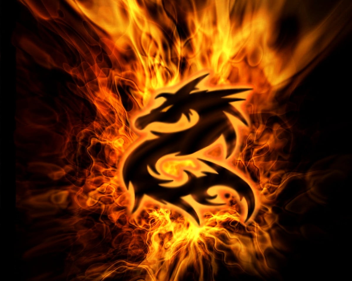 Dragon Burning Flames Wallpapers