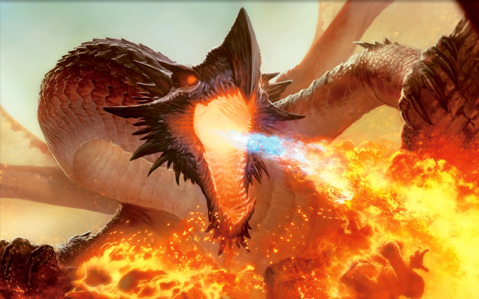 Dragon Burning Flames Wallpapers