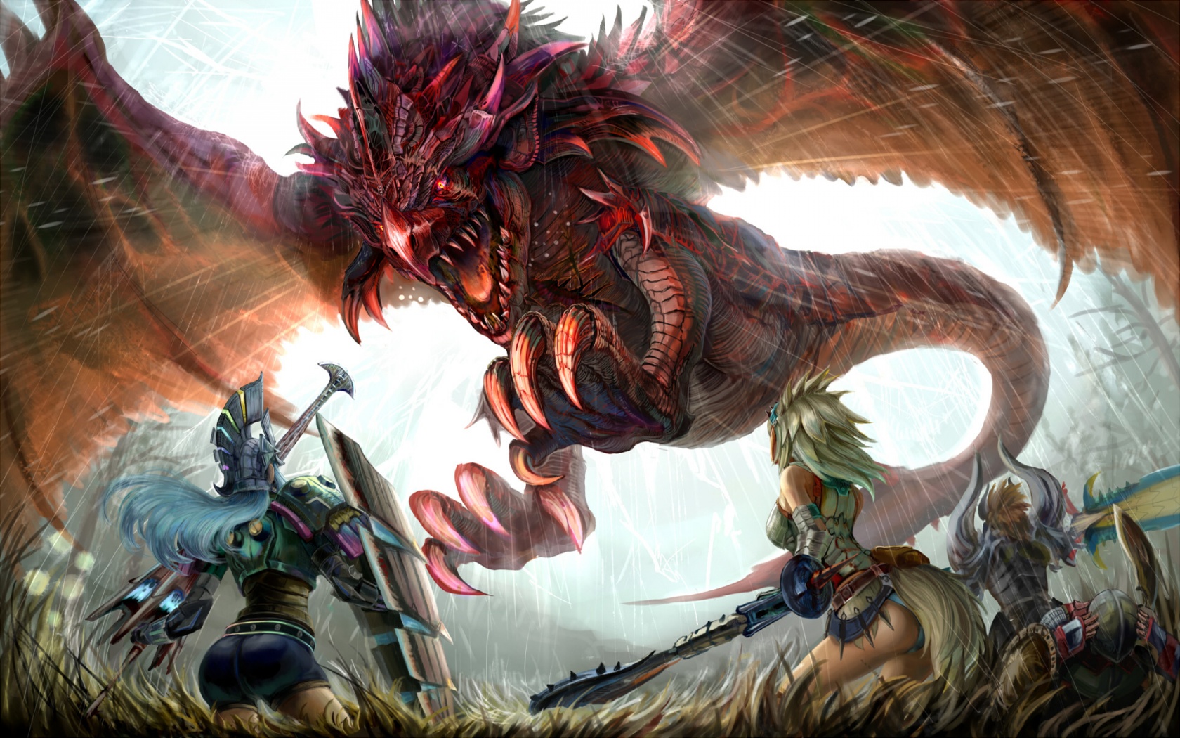 Dragon in Flame Monster Hunter Wallpapers