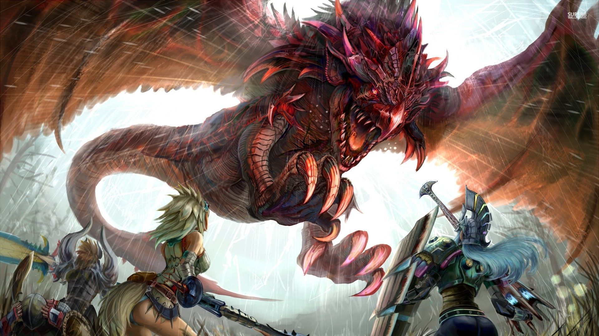 Dragon in Flame Monster Hunter Wallpapers