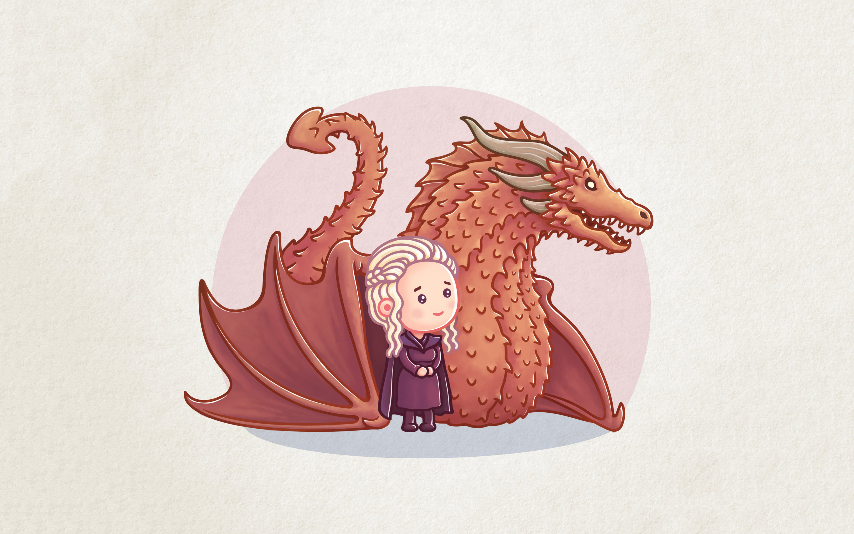 Dragon Queen Khaleesi Cartoon Artwork Wallpapers