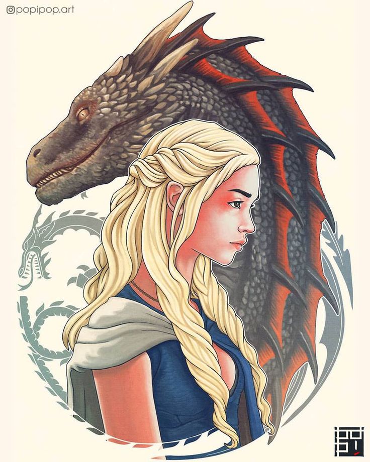 Dragon Queen Khaleesi Cartoon Artwork Wallpapers