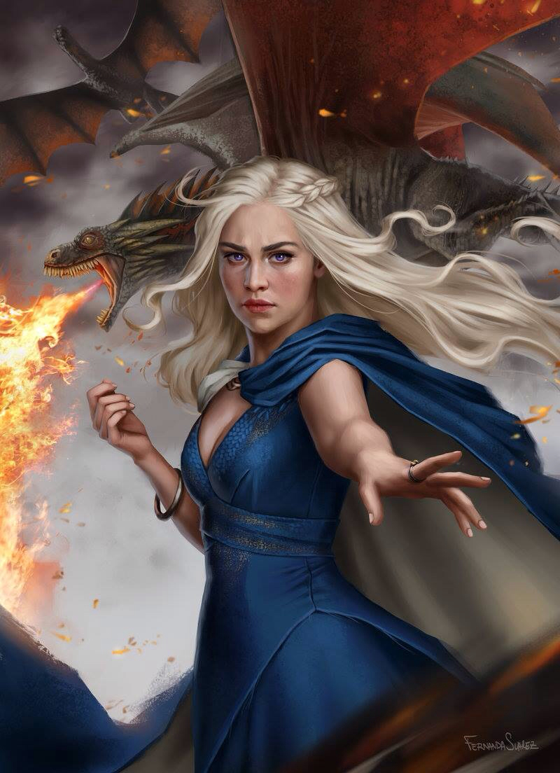 Dragon Queen Khaleesi Cartoon Artwork Wallpapers