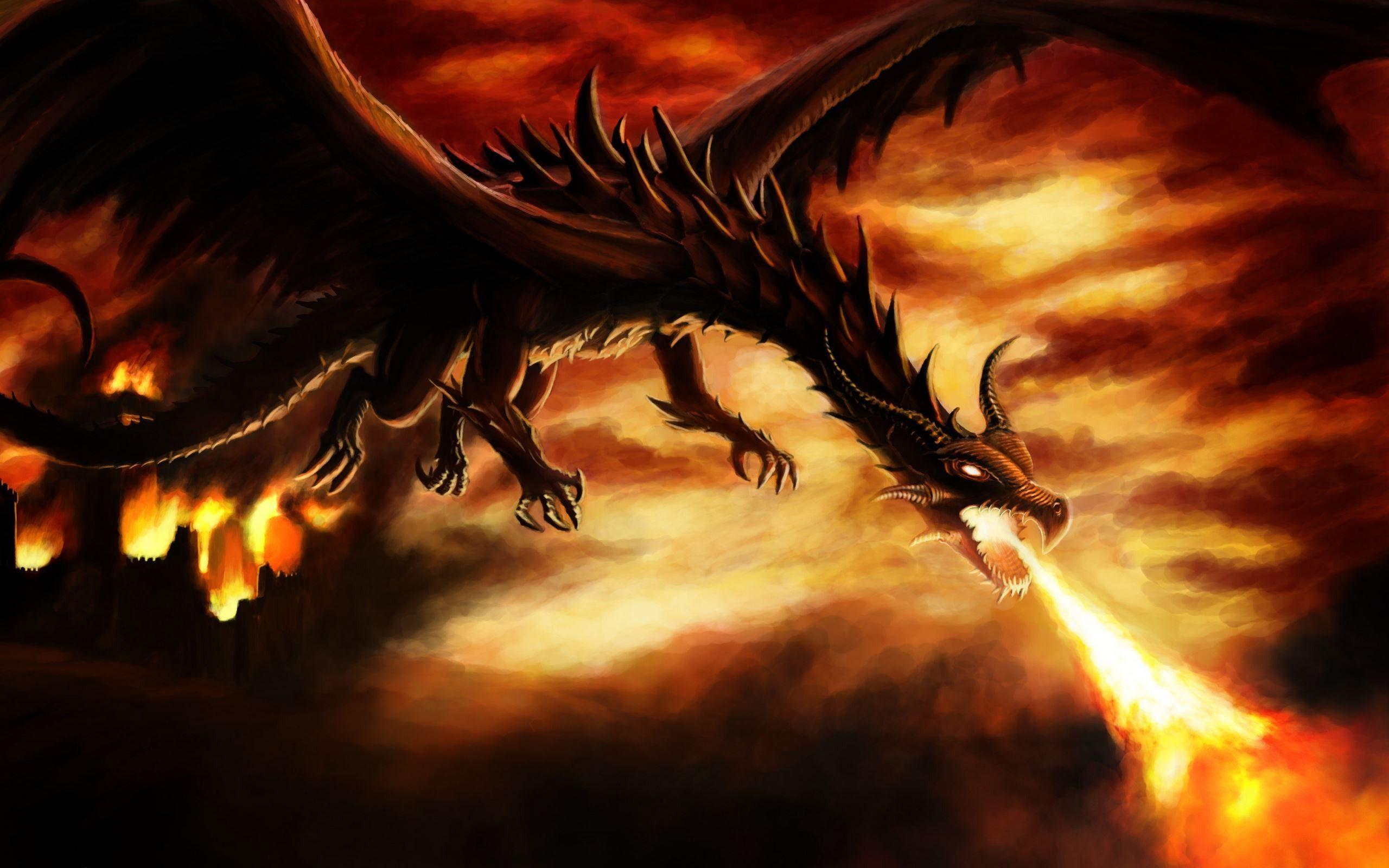 Dragon Throwing Fire Wallpapers