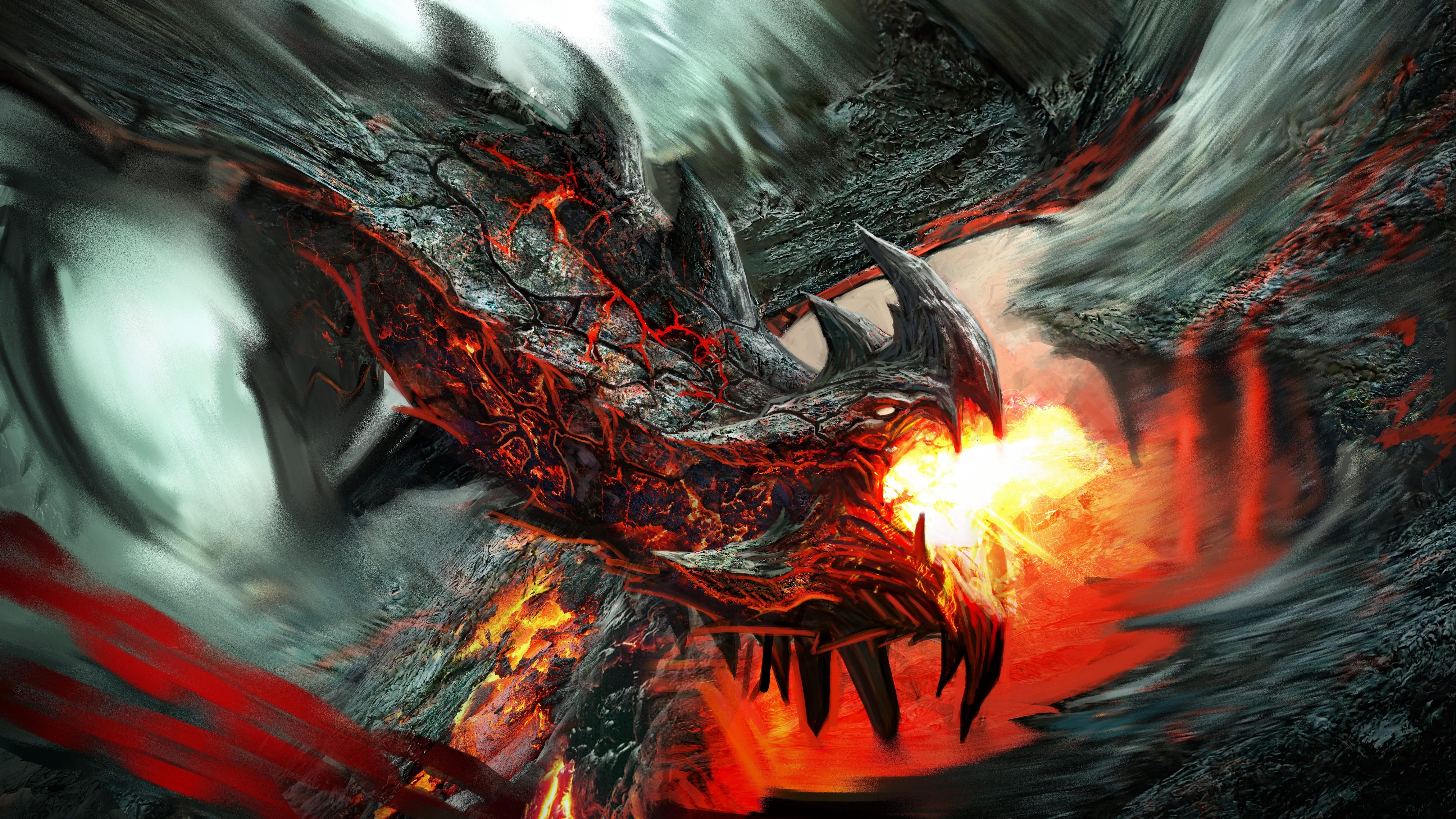 Dragon Throwing Fire Wallpapers