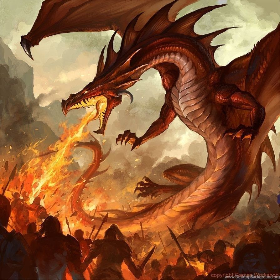 Dragon Throwing Fire Wallpapers