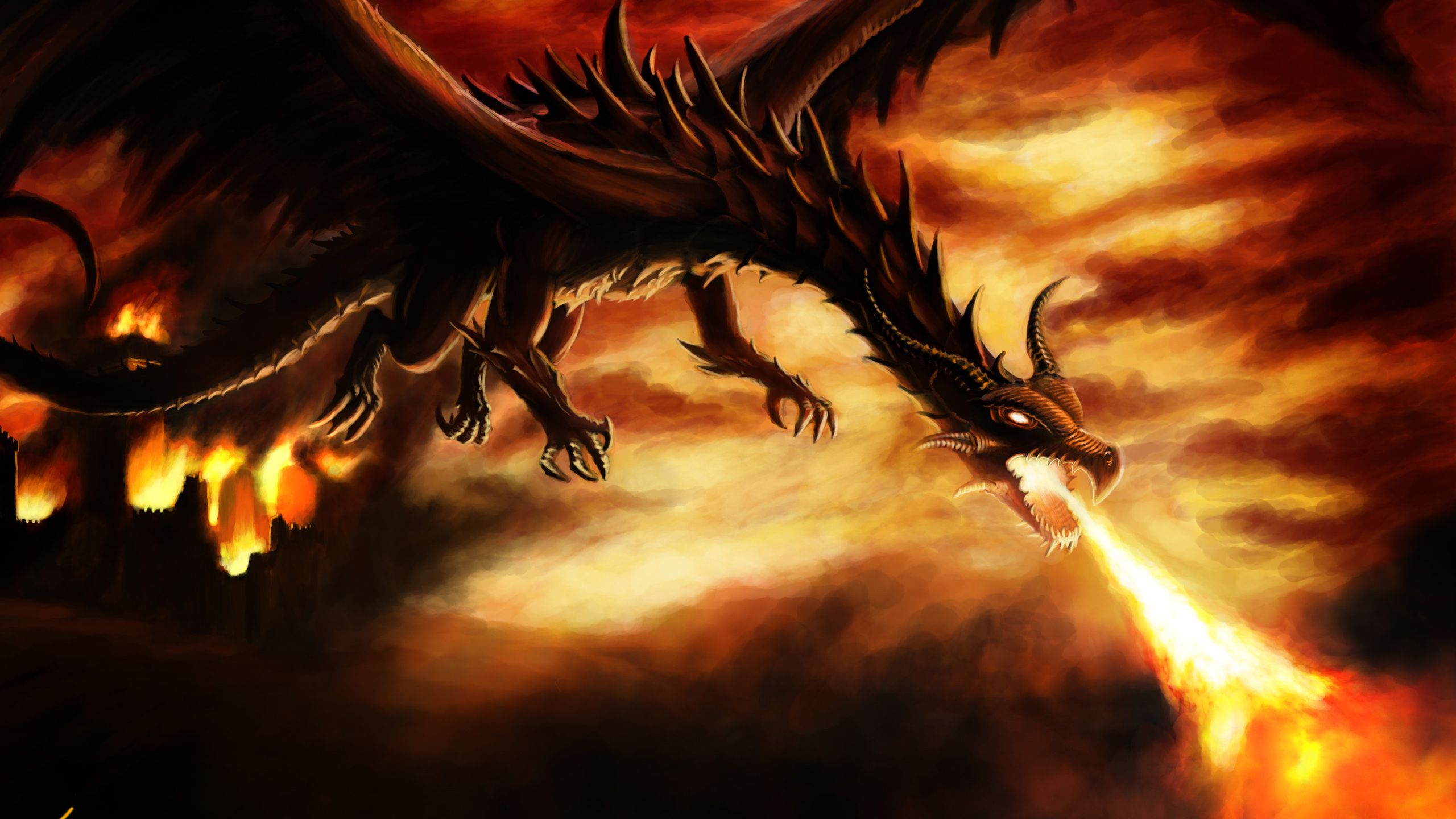 Dragon Throwing Fire Wallpapers