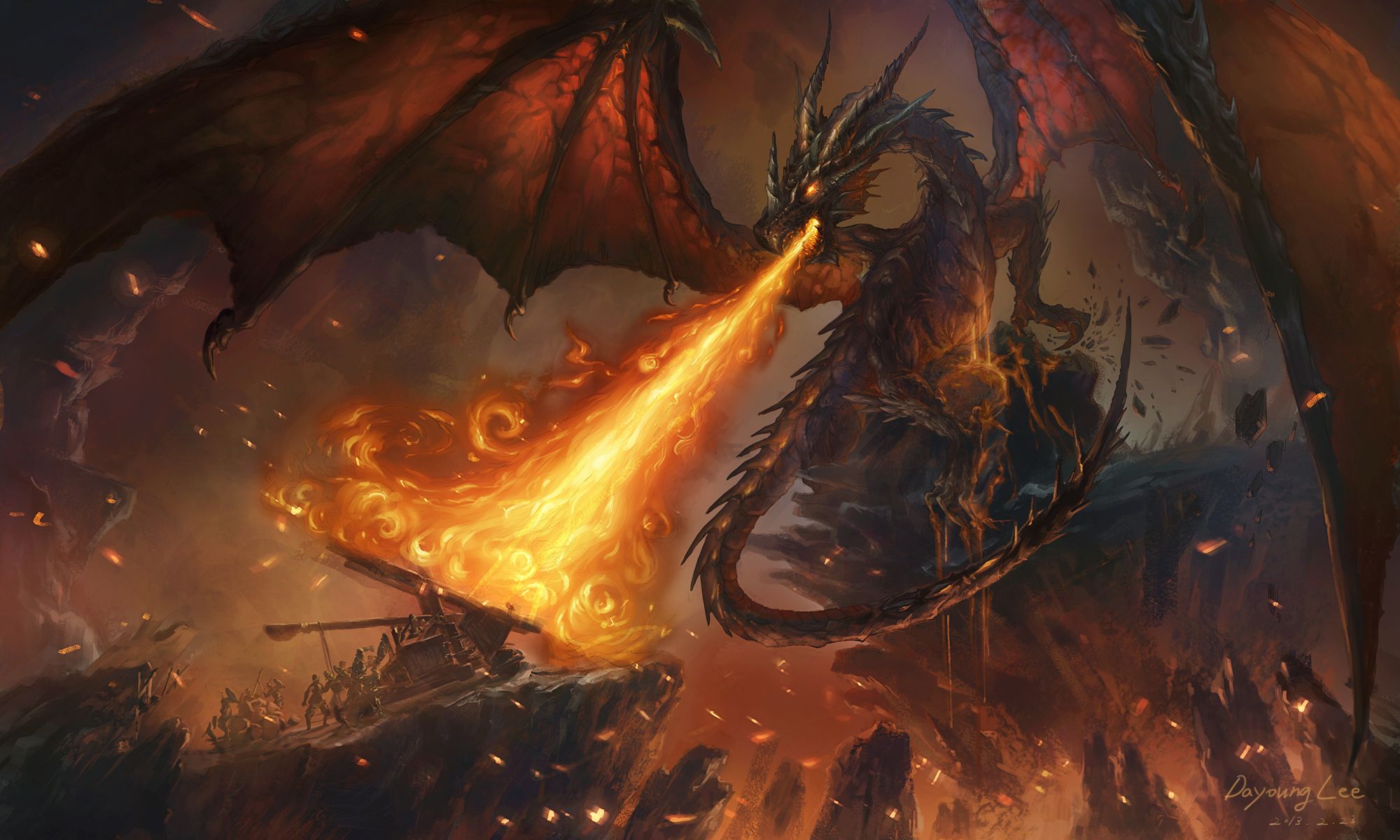 Dragon Throwing Fire Wallpapers