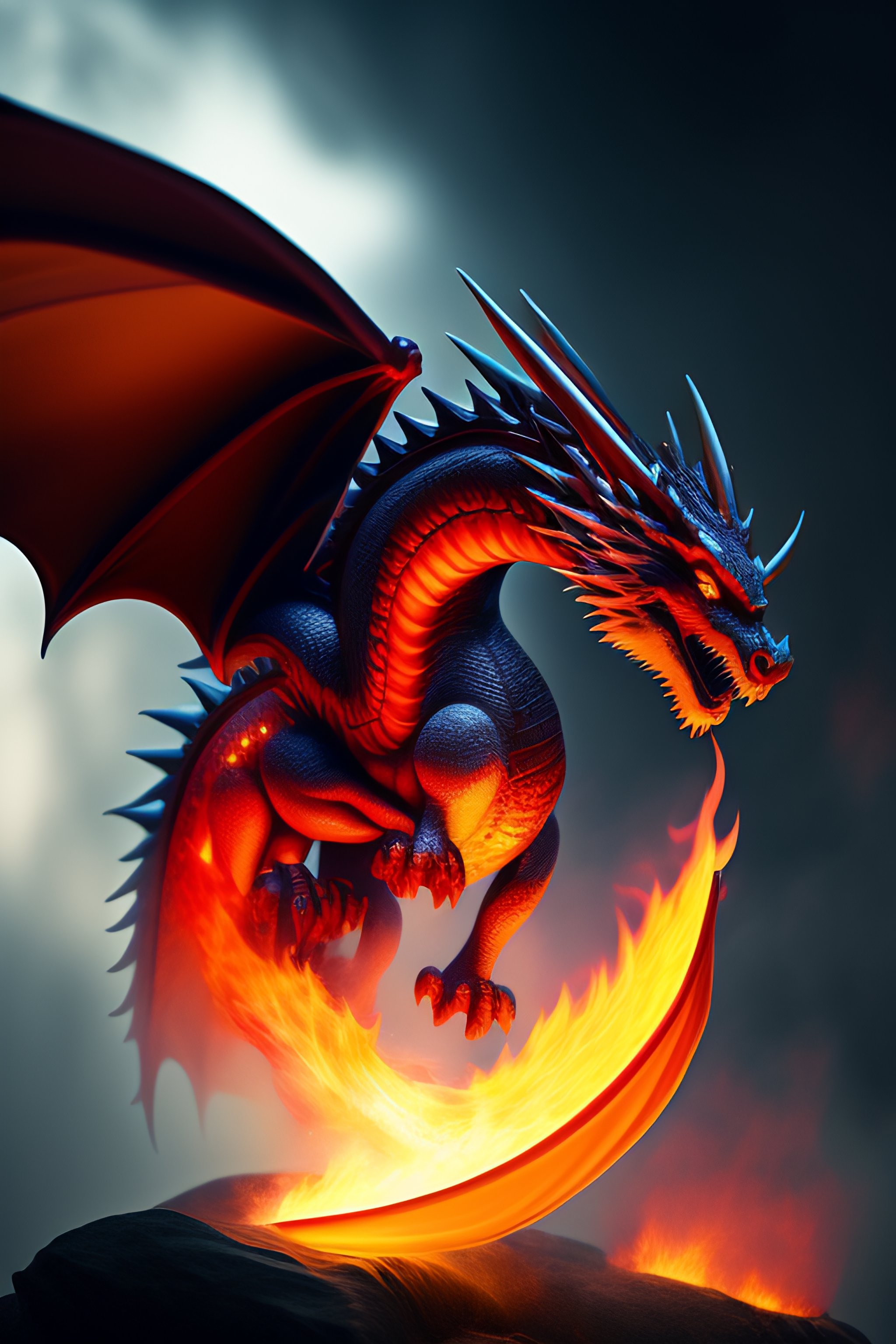 Dragon Throwing Fire Wallpapers