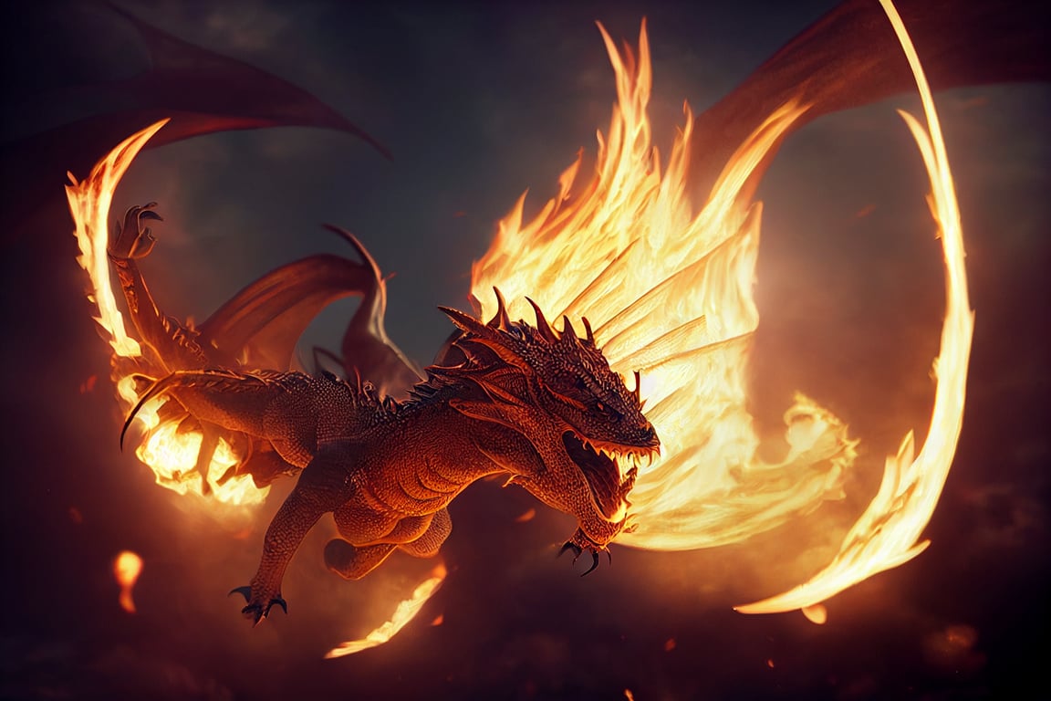 Dragon Throwing Fire Wallpapers