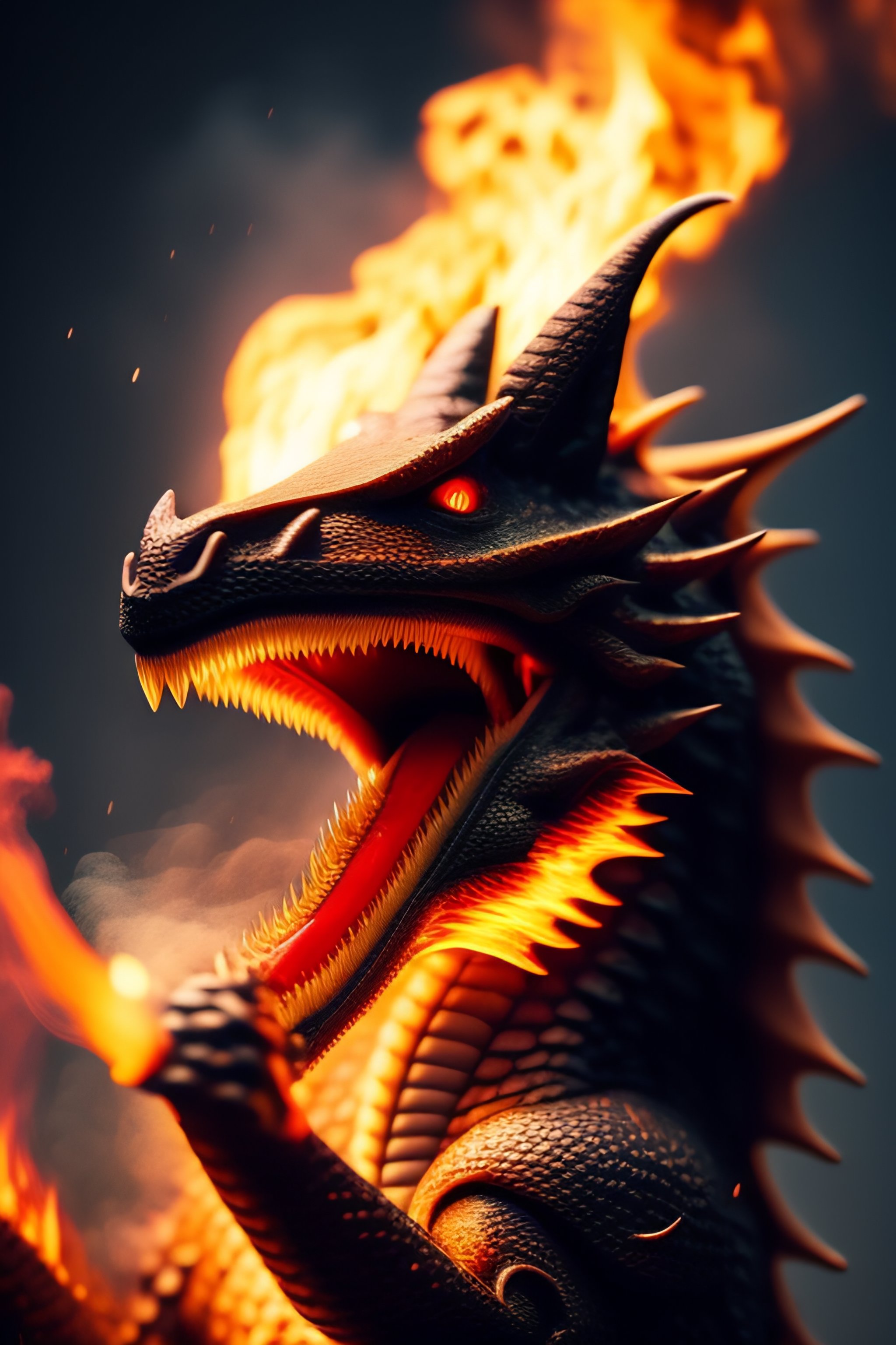 Dragon Throwing Fire Wallpapers