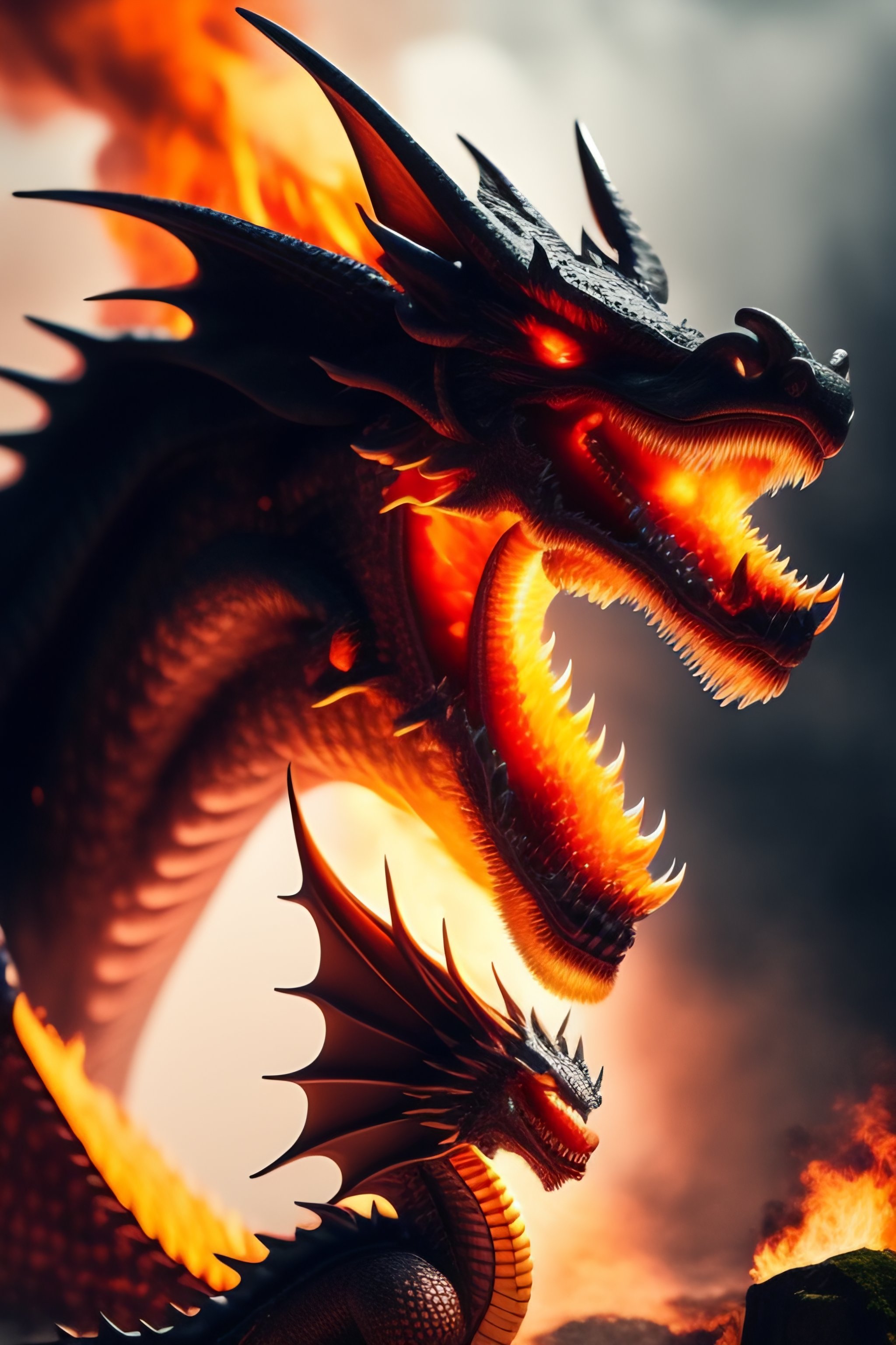 Dragon Throwing Fire Wallpapers