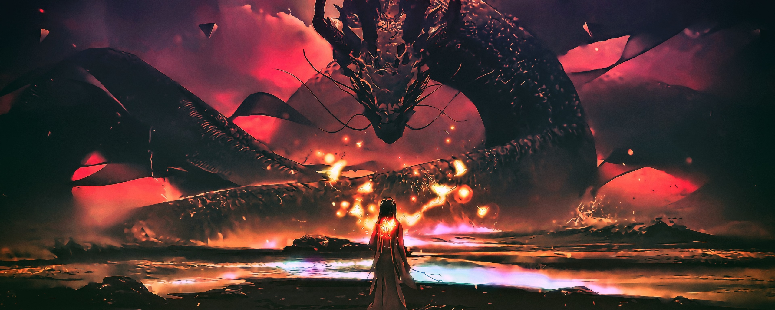 Dragons And Women Wallpapers