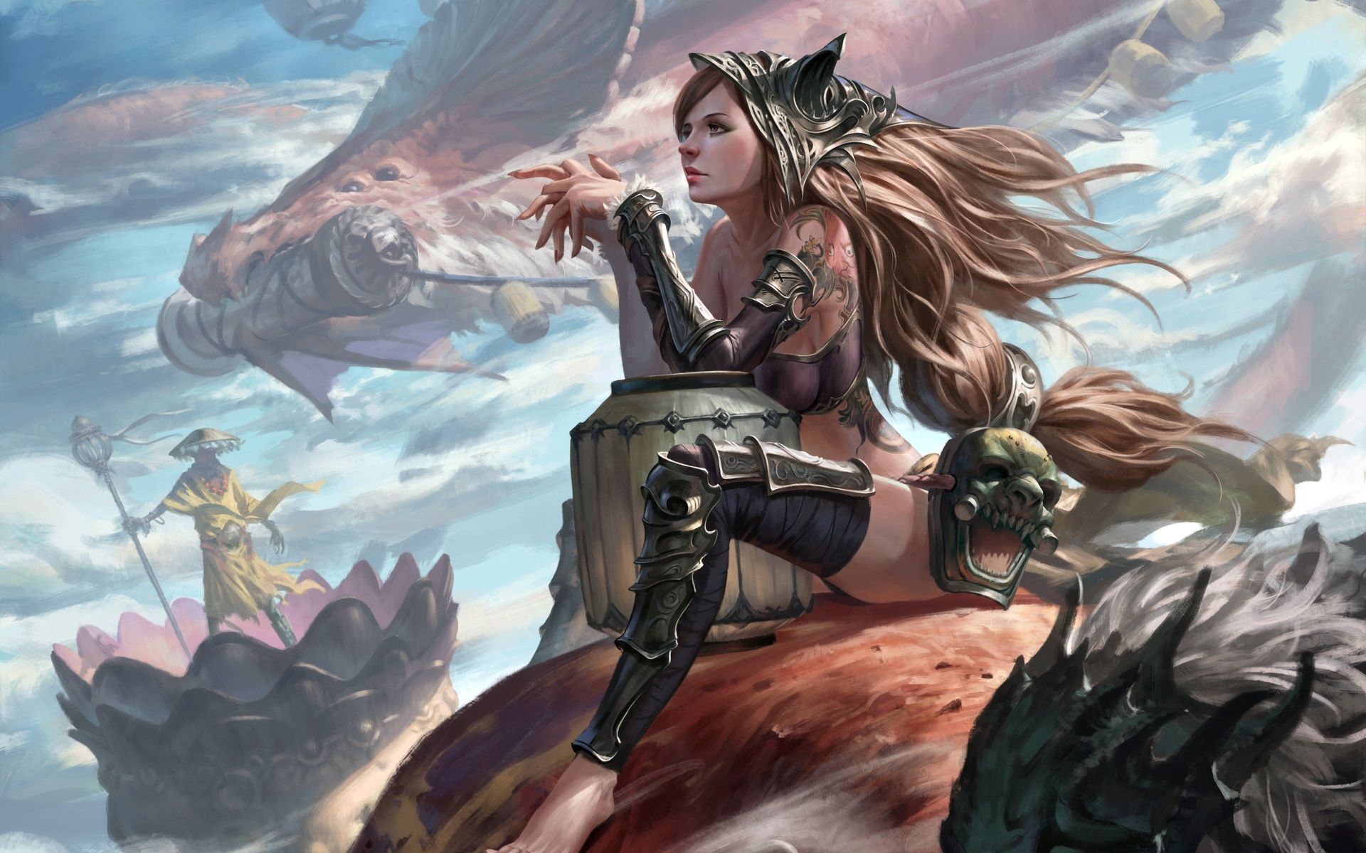 Dragons And Women Wallpapers