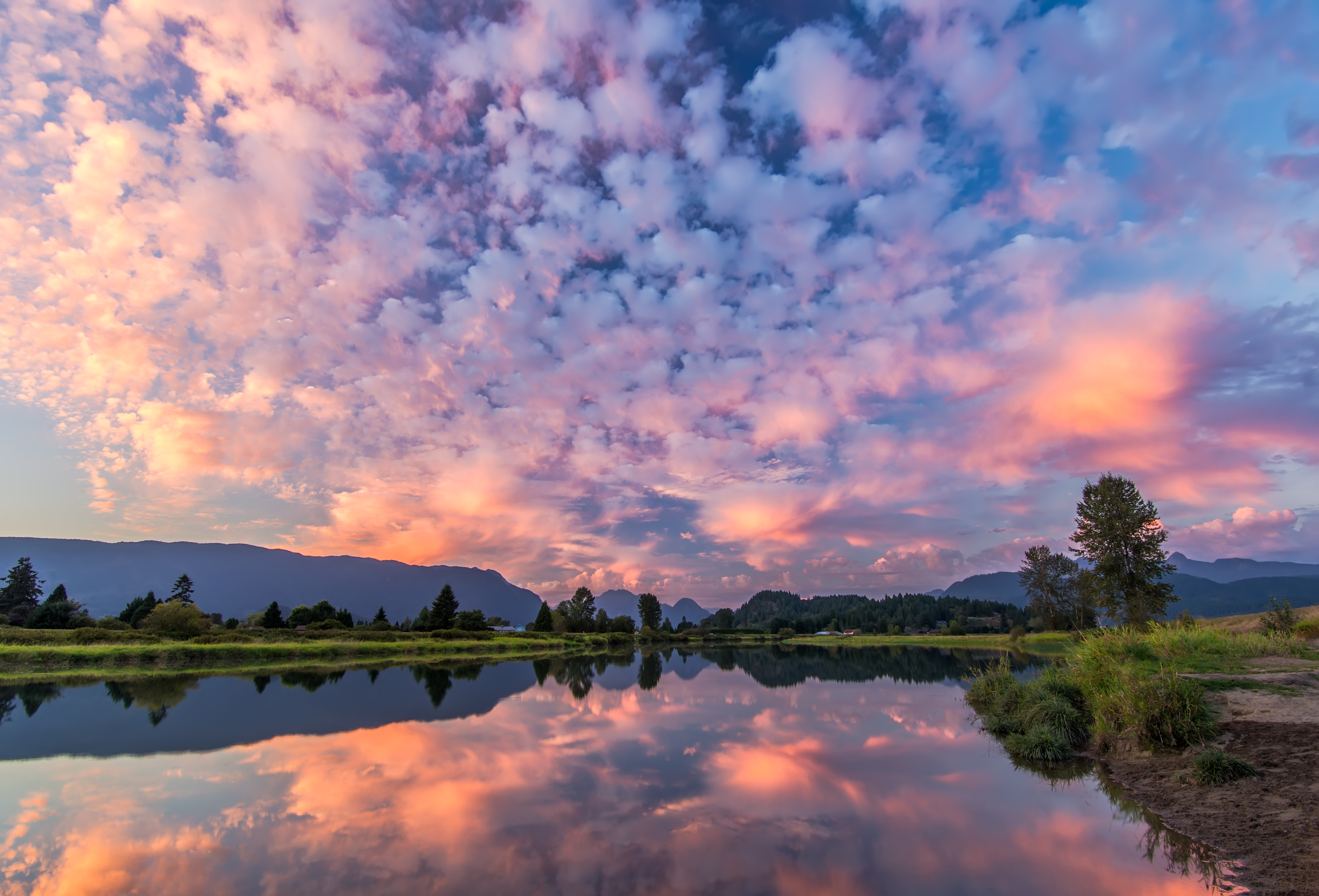 Dramatic Mountain Reflection Over Lake Wallpapers