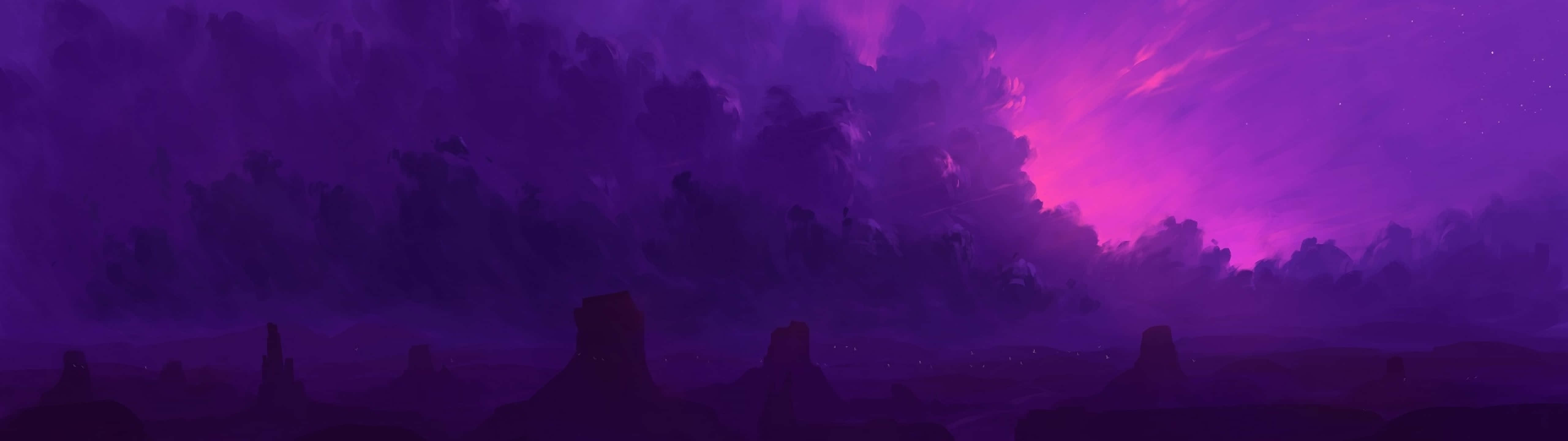 Dual Monitor Purple Wallpapers