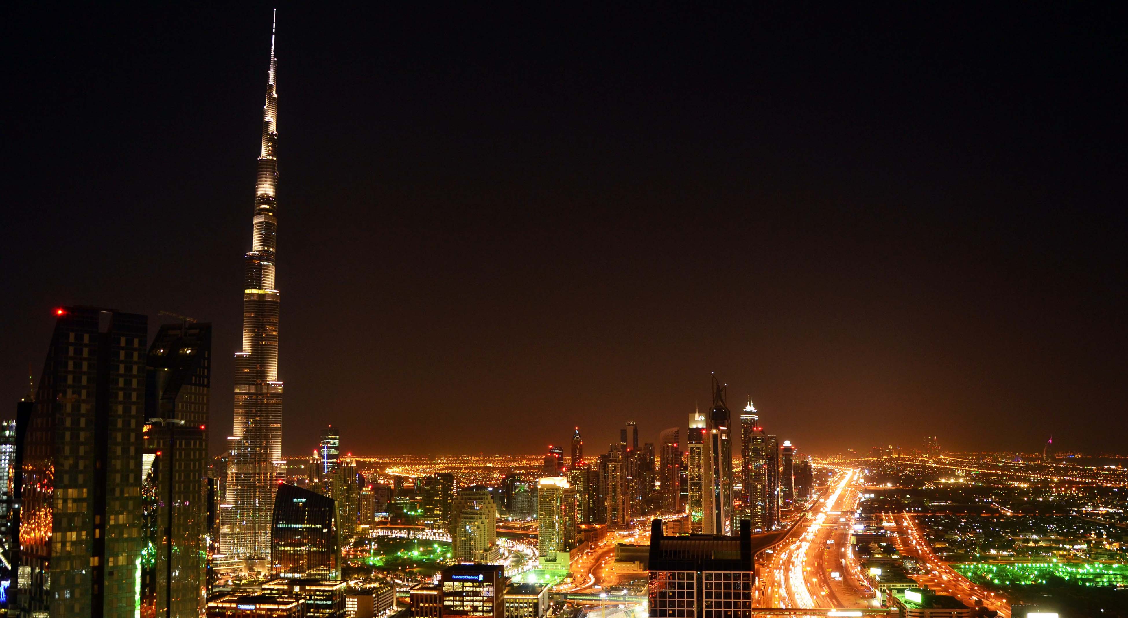 Dubai Burj Khalifa Cityscape In Night Wallpapers