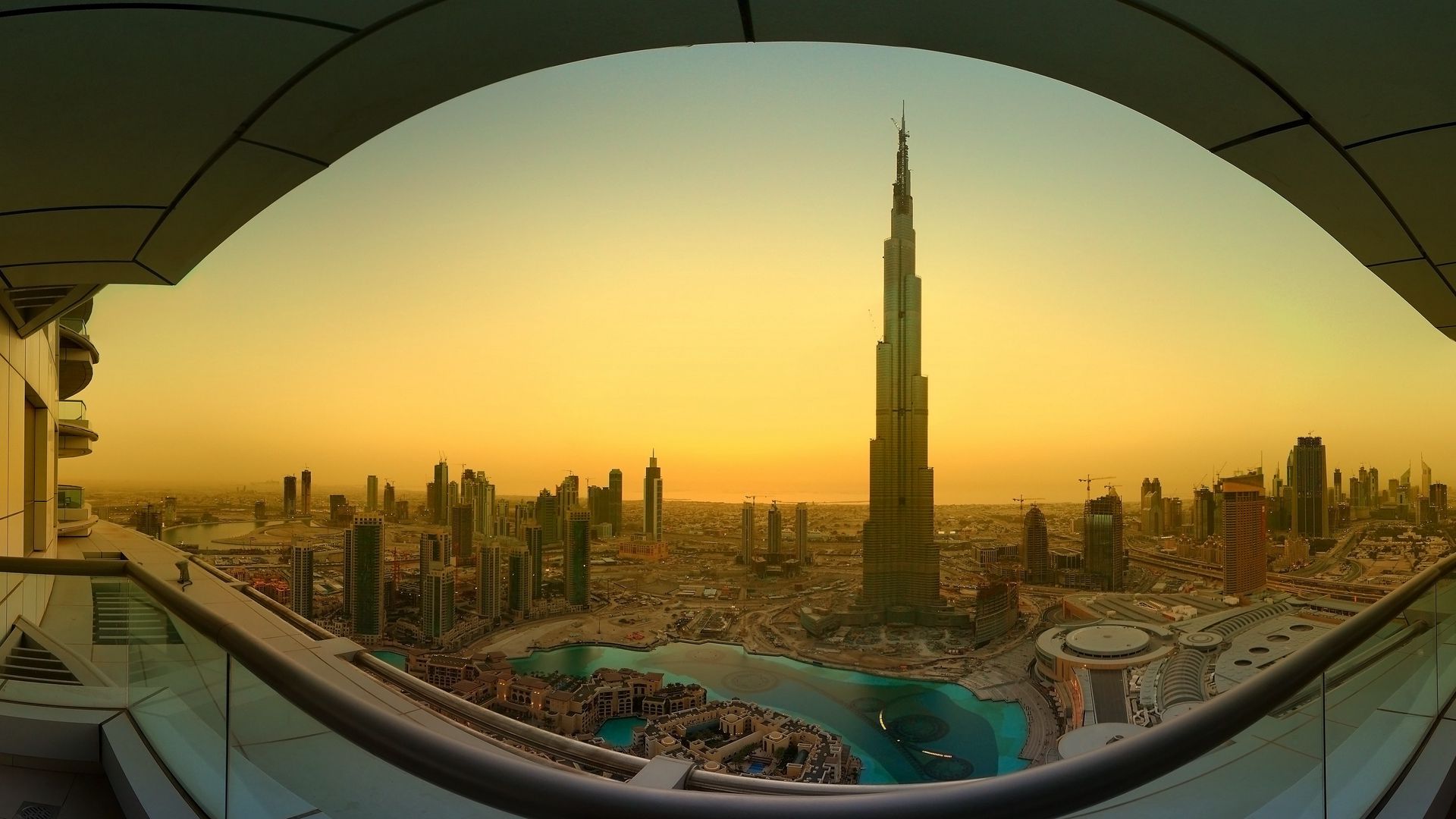 Dubai City In Sunrise Wallpapers