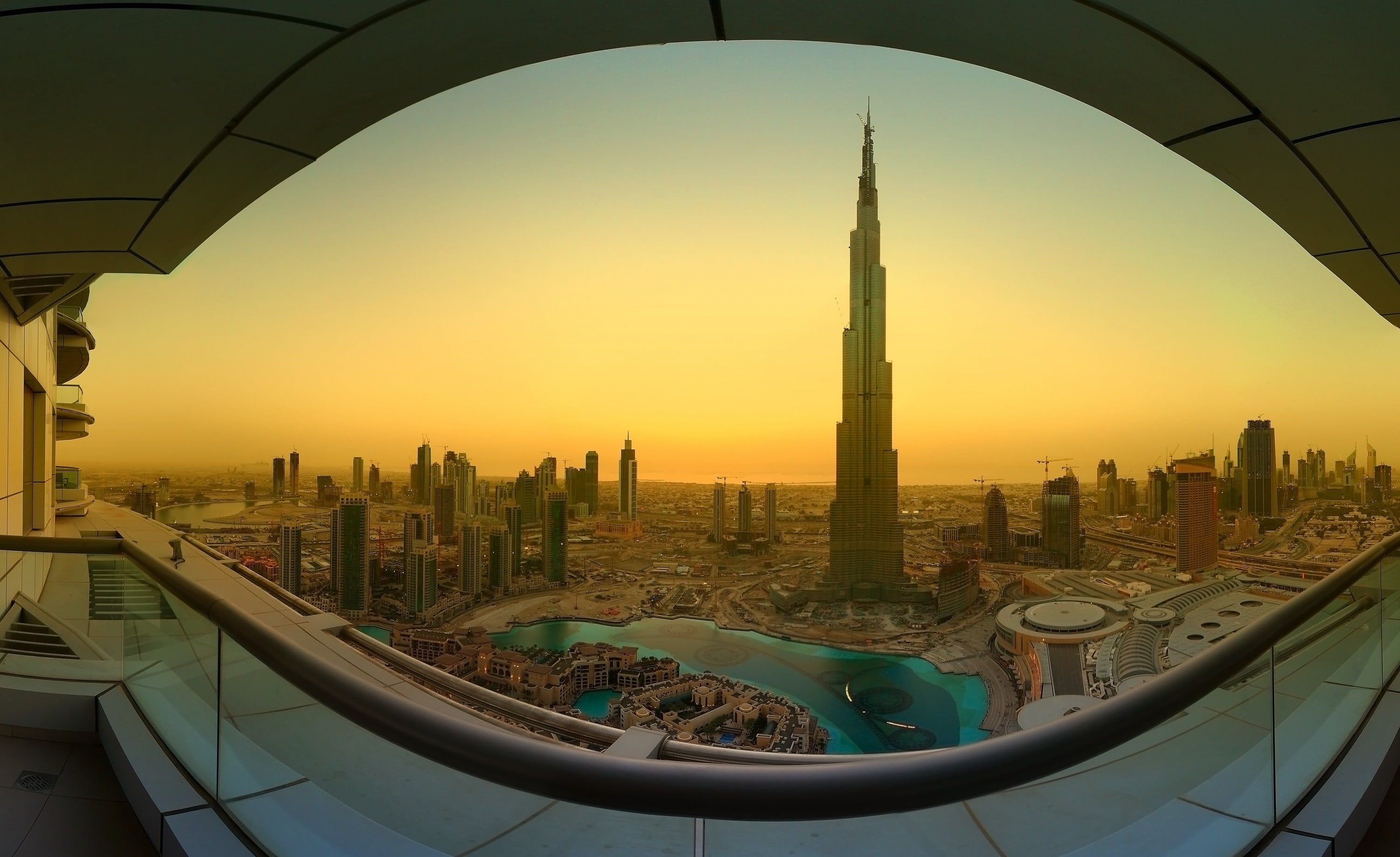 Dubai City In Sunrise Wallpapers