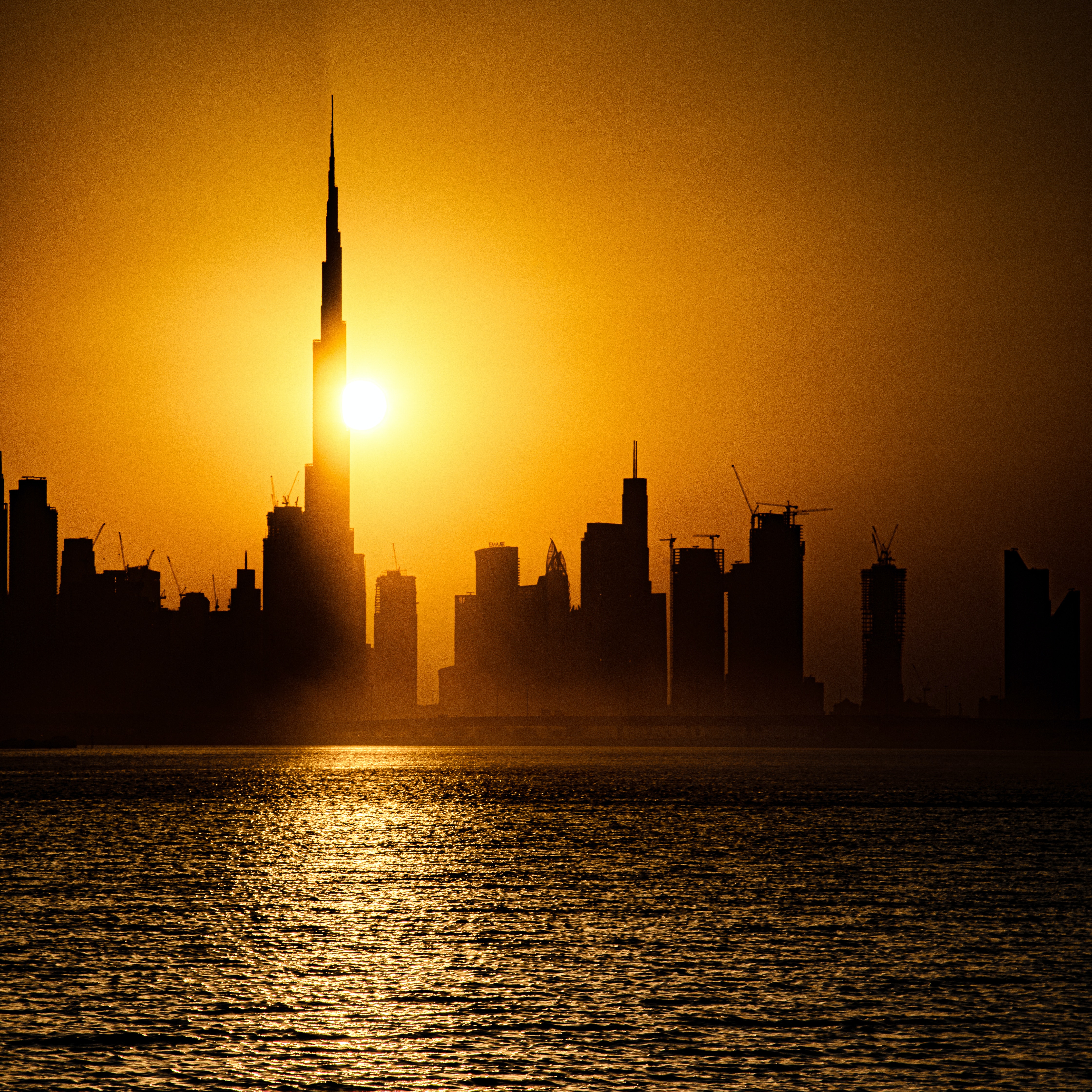 Dubai City In Sunrise Wallpapers