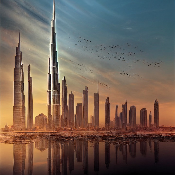 Dubai City In Sunrise Wallpapers