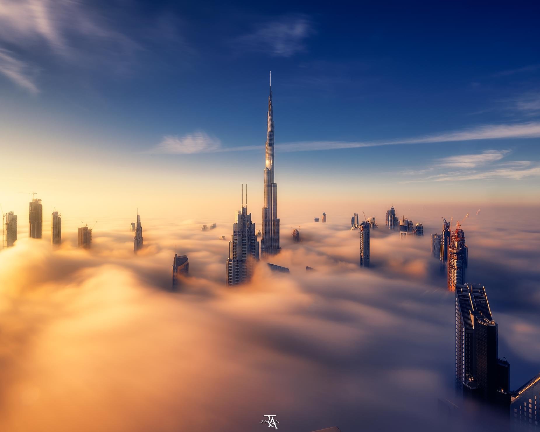 Dubai City In Sunrise Wallpapers