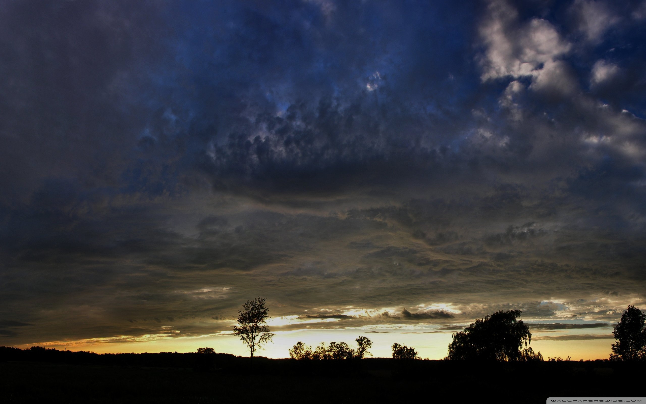 Dusky Cloudy Sunset Wallpapers