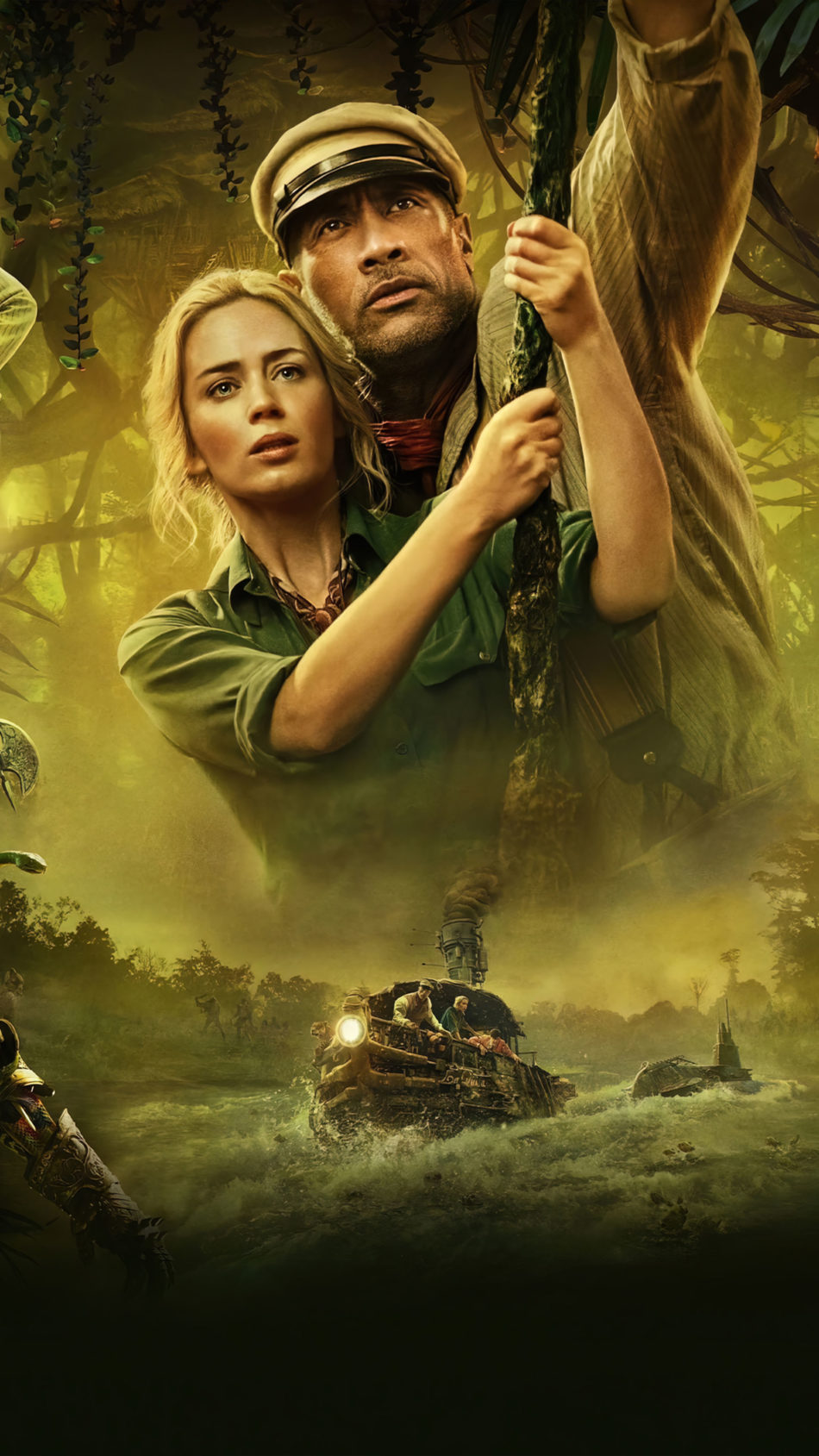 Dwayne Johnson And Emily Blunt Jungle Cruise Wallpapers