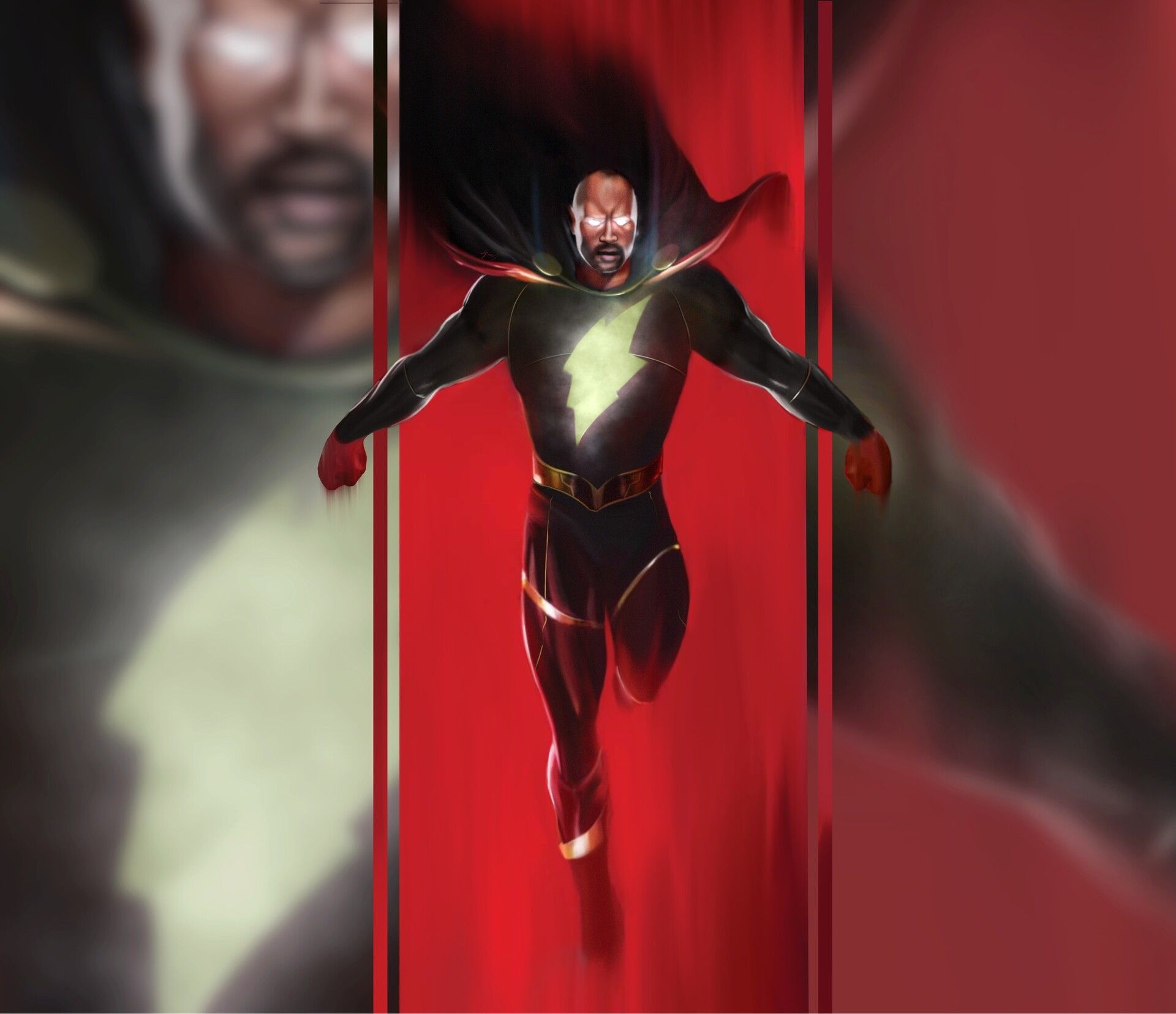 Dwayne Johnson As Black Adam Art Wallpapers