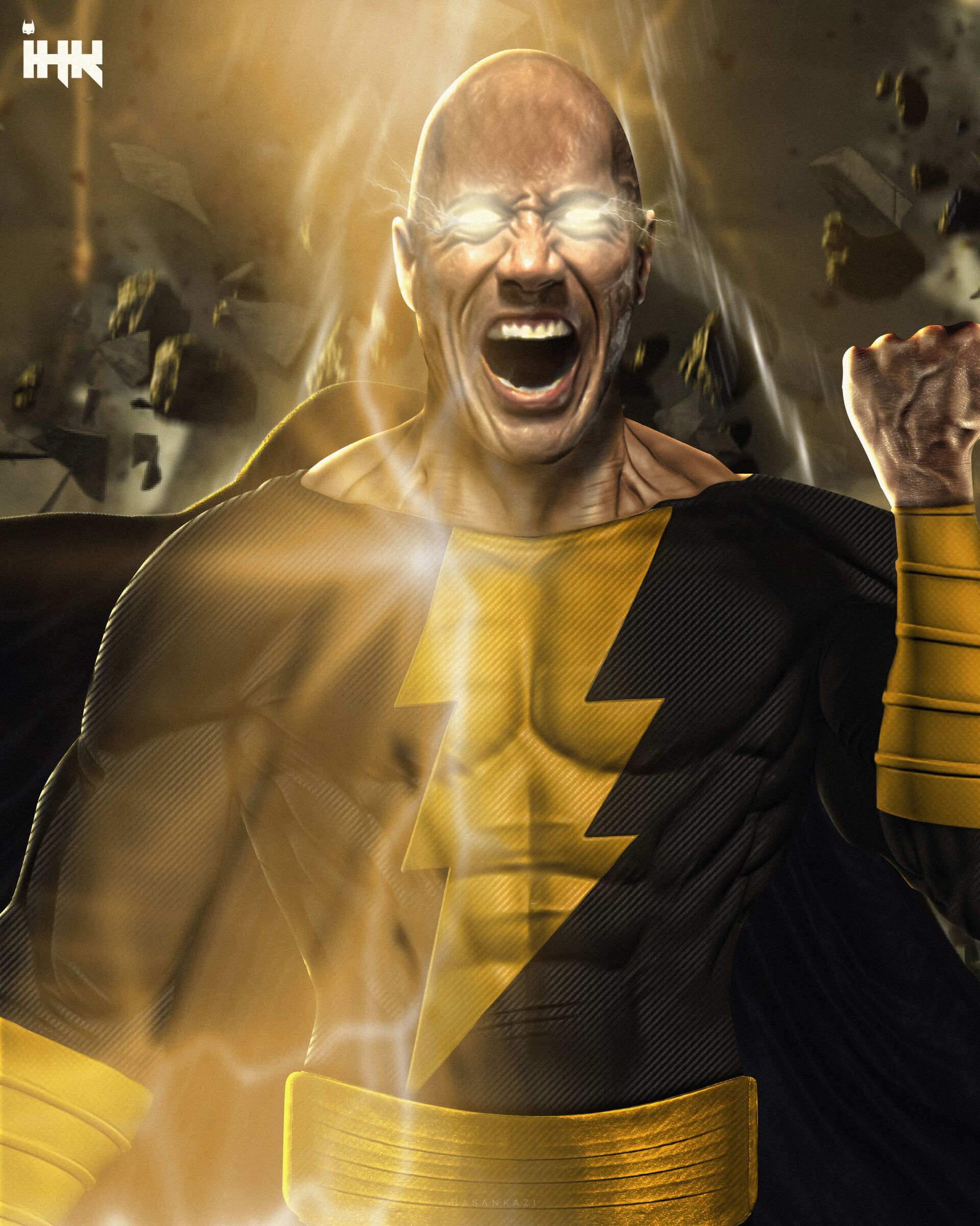 Dwayne Johnson As Black Adam Fanart Wallpapers