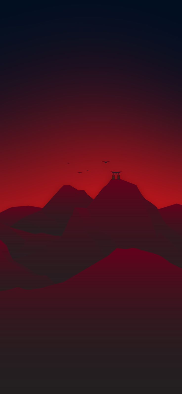 Eagle Mountain Sunset Minimalist Wallpapers