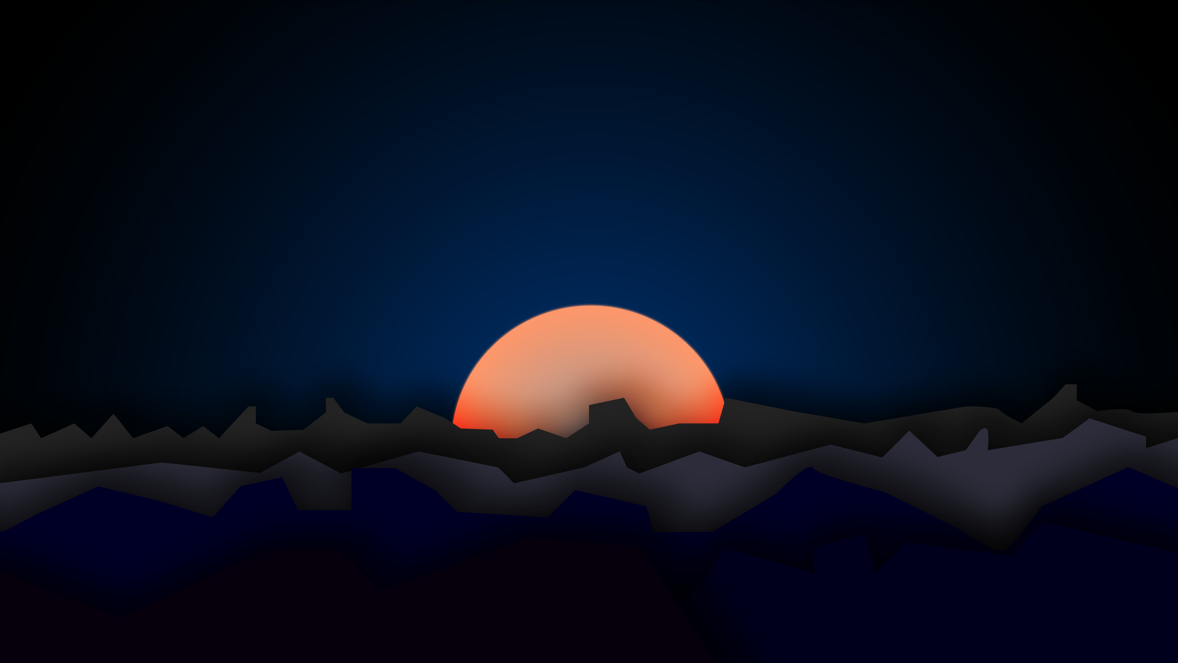 Eagle Mountain Sunset Minimalist Wallpapers