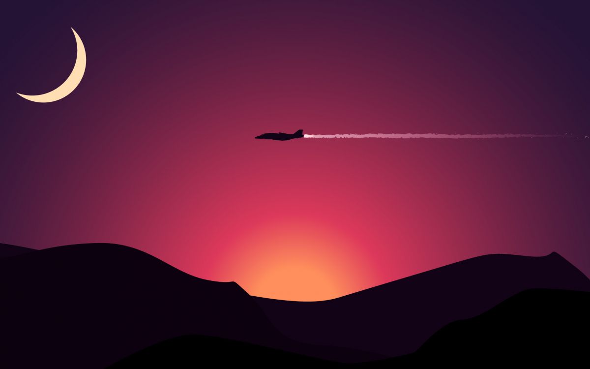 Eagle Mountain Sunset Minimalist Wallpapers