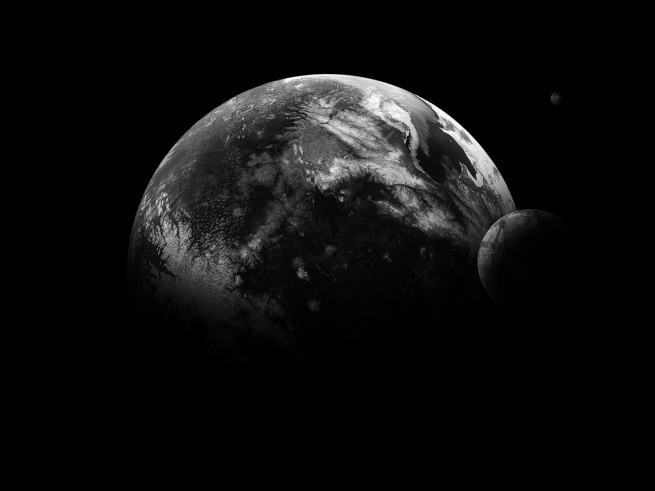 Earth Black Background