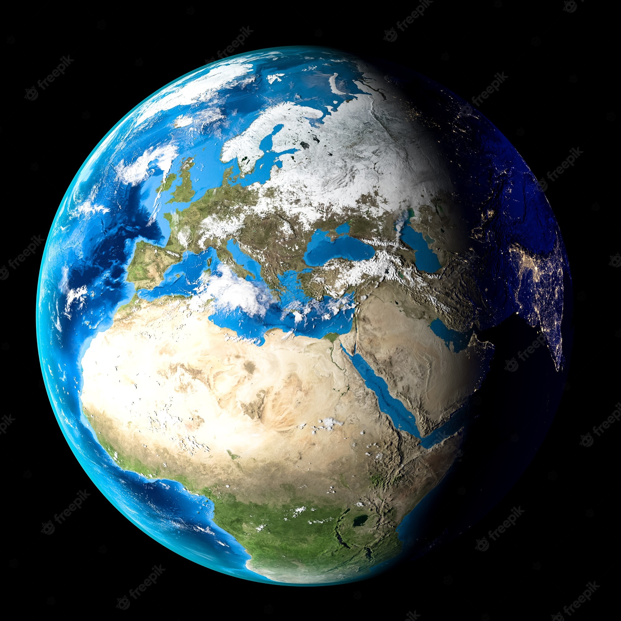 Earth Black Background