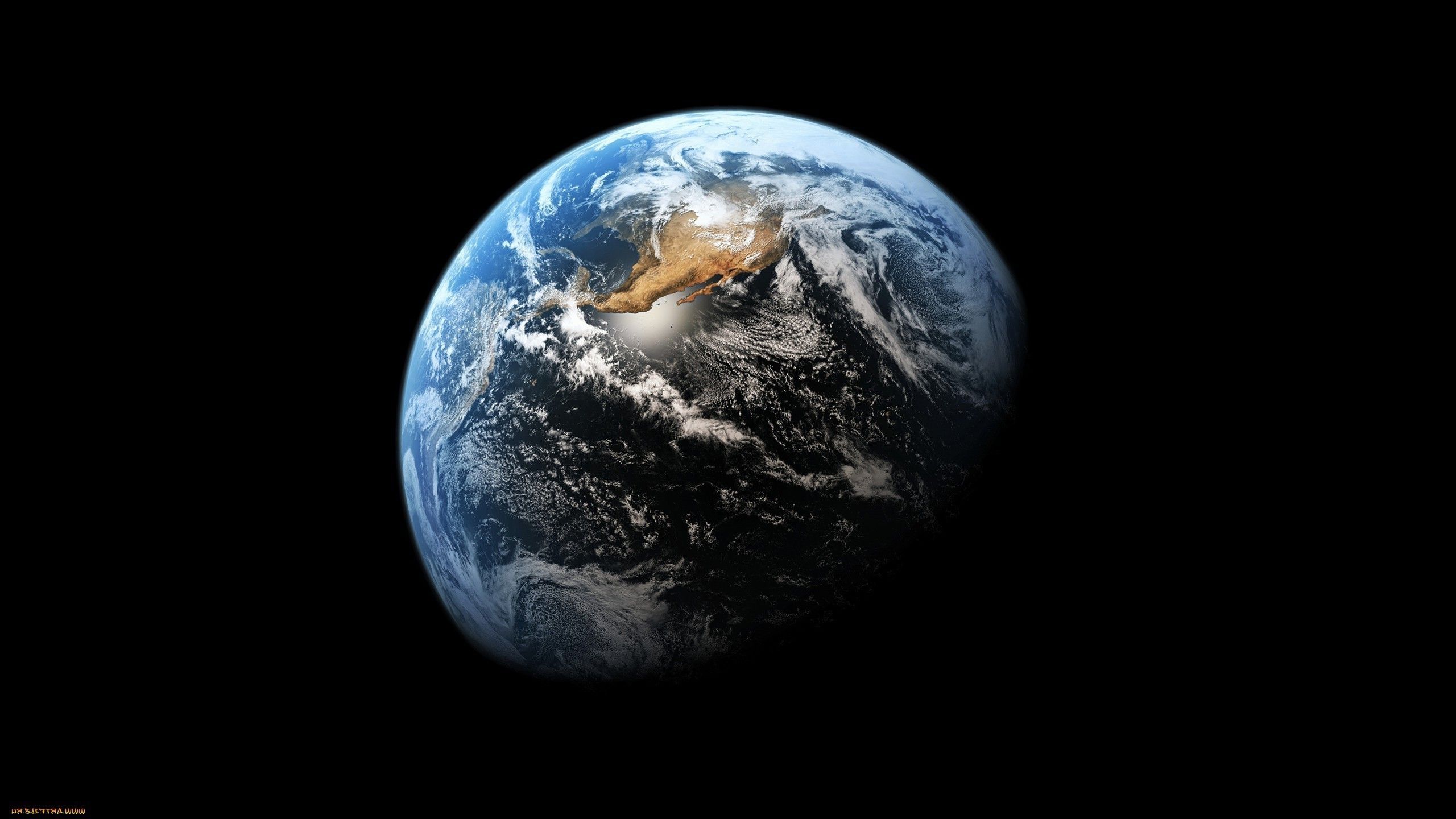 Earth Black Background