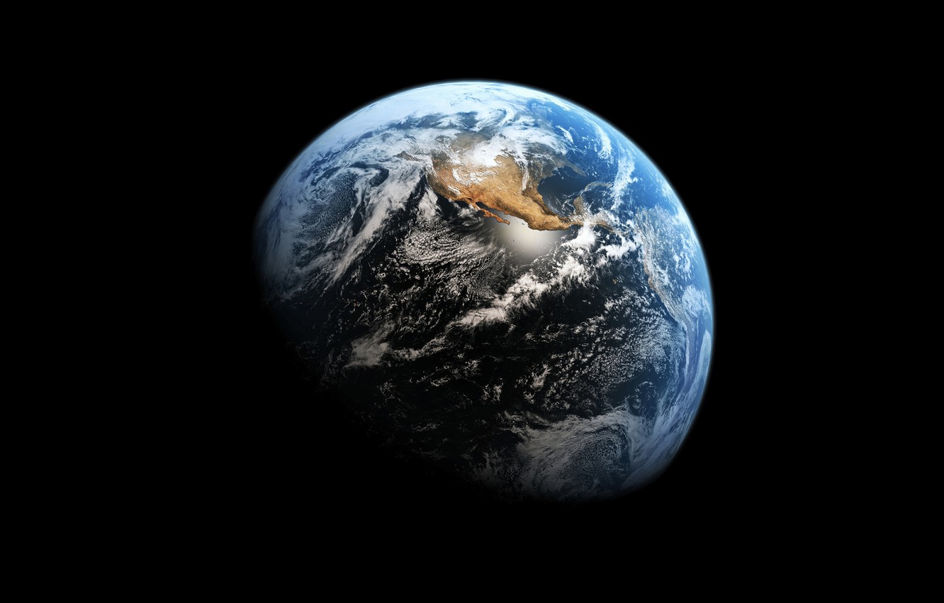 Earth Black Background