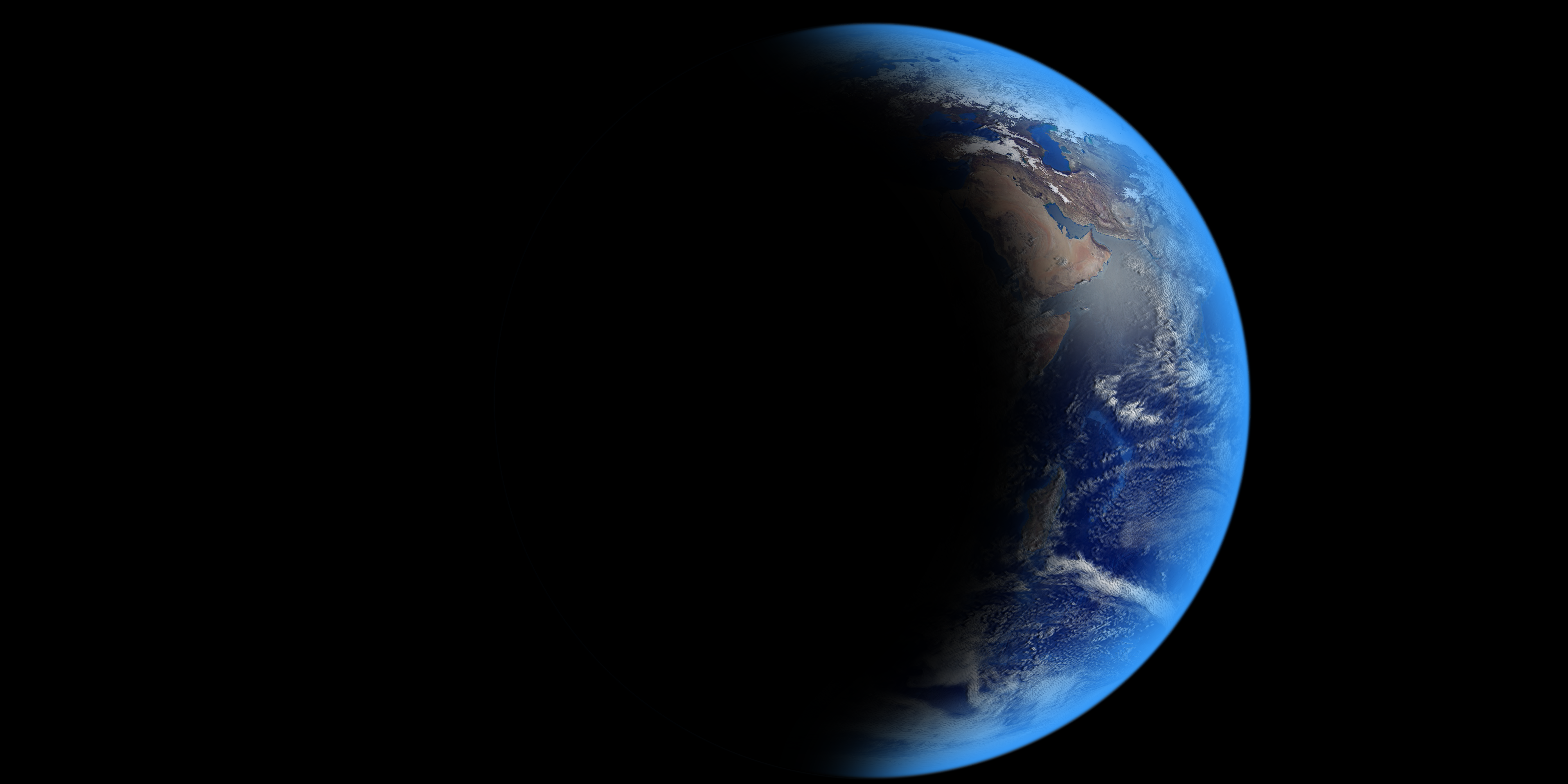 Earth Black Background