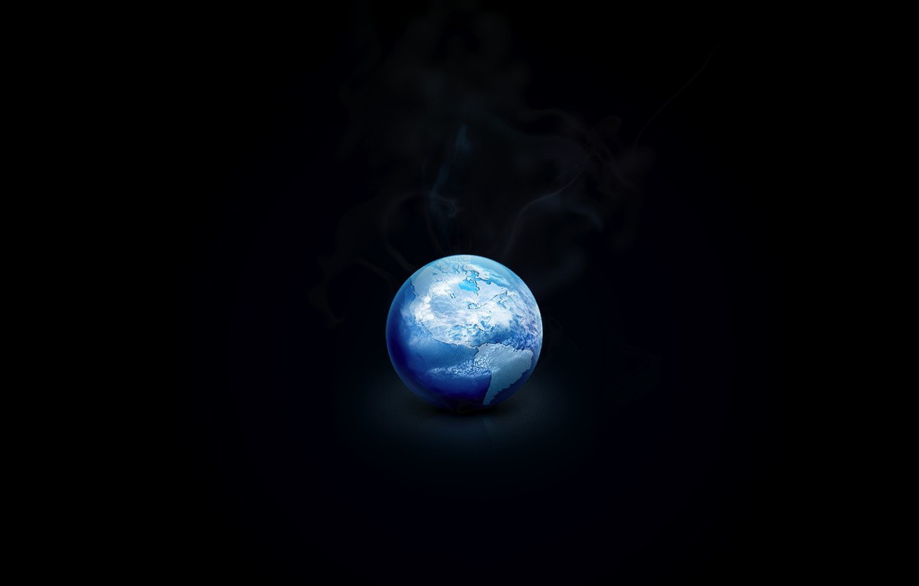 Earth Black Background