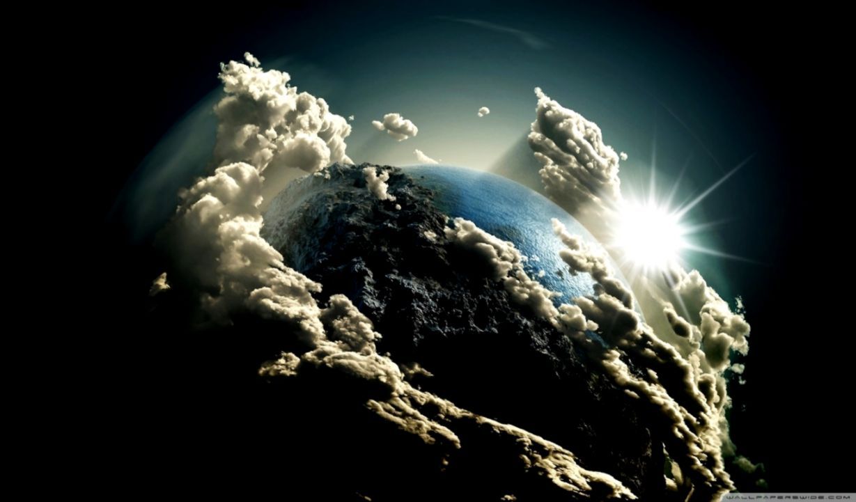 Earth Black Background