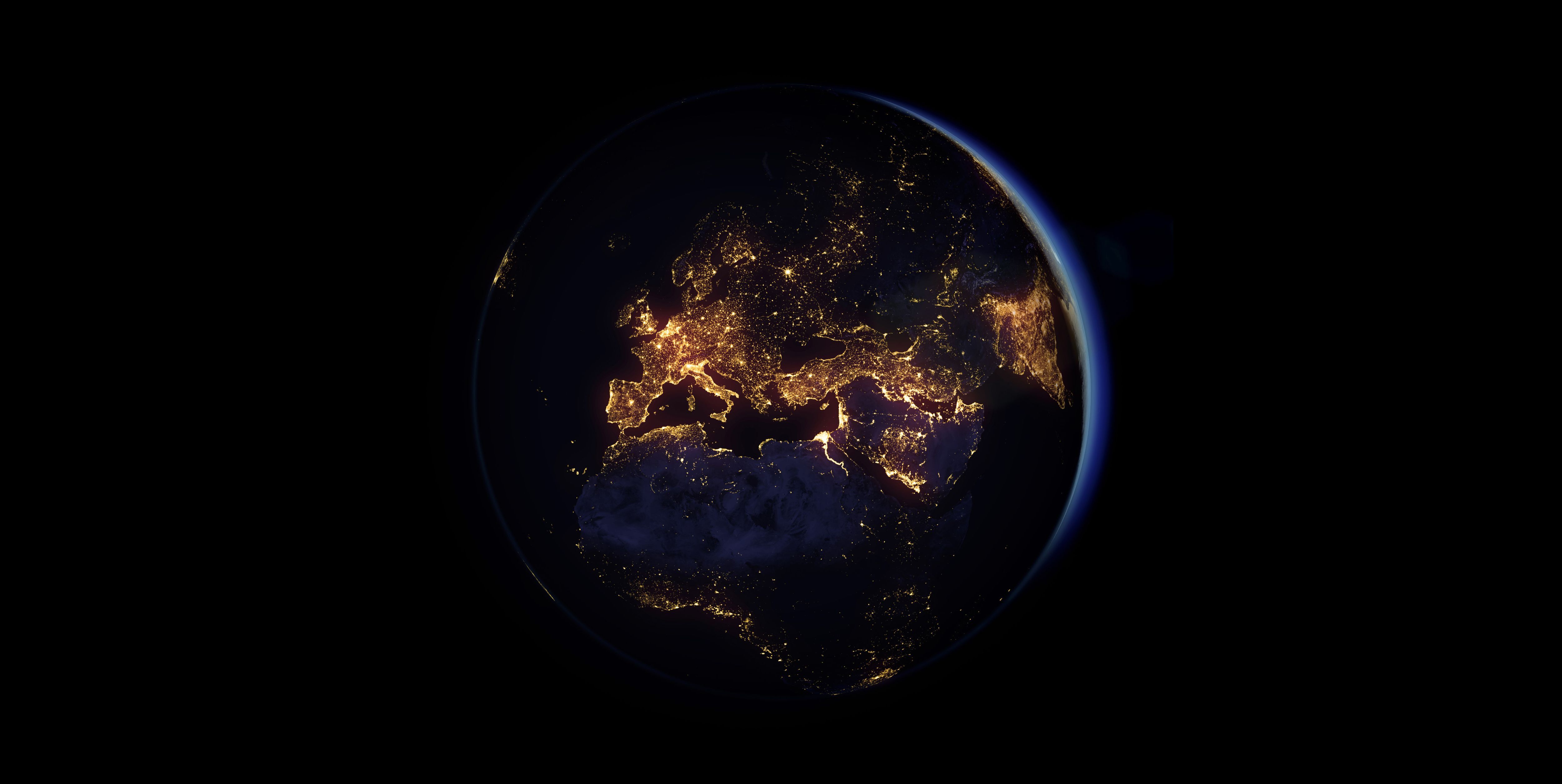 Earth Black Background