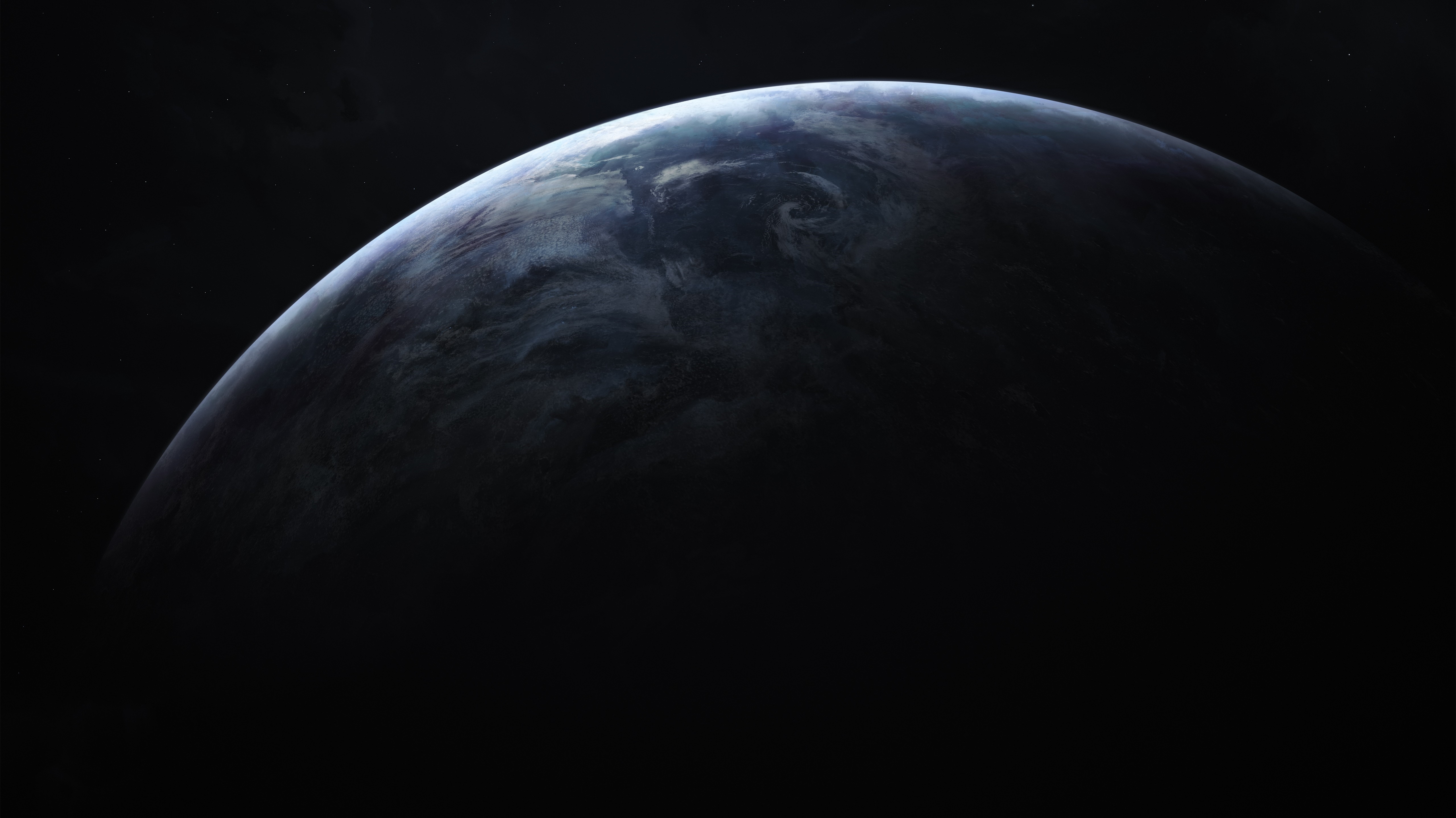 Earth Black Background